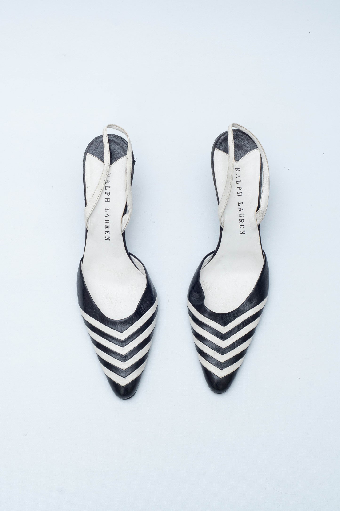 RALPH LAUREN FISHBONE SLINGBACKS