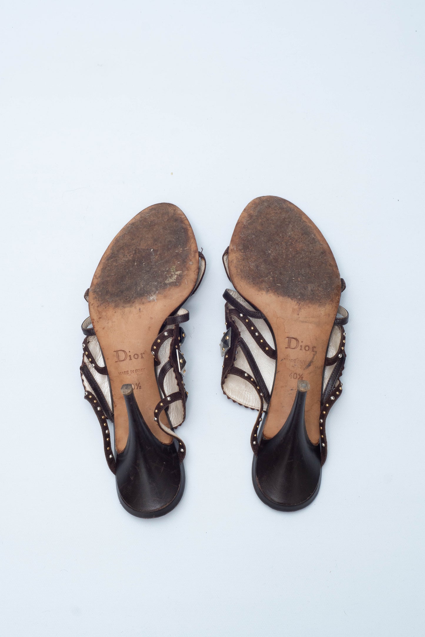 DIOR BROWN LEATHER HEELS
