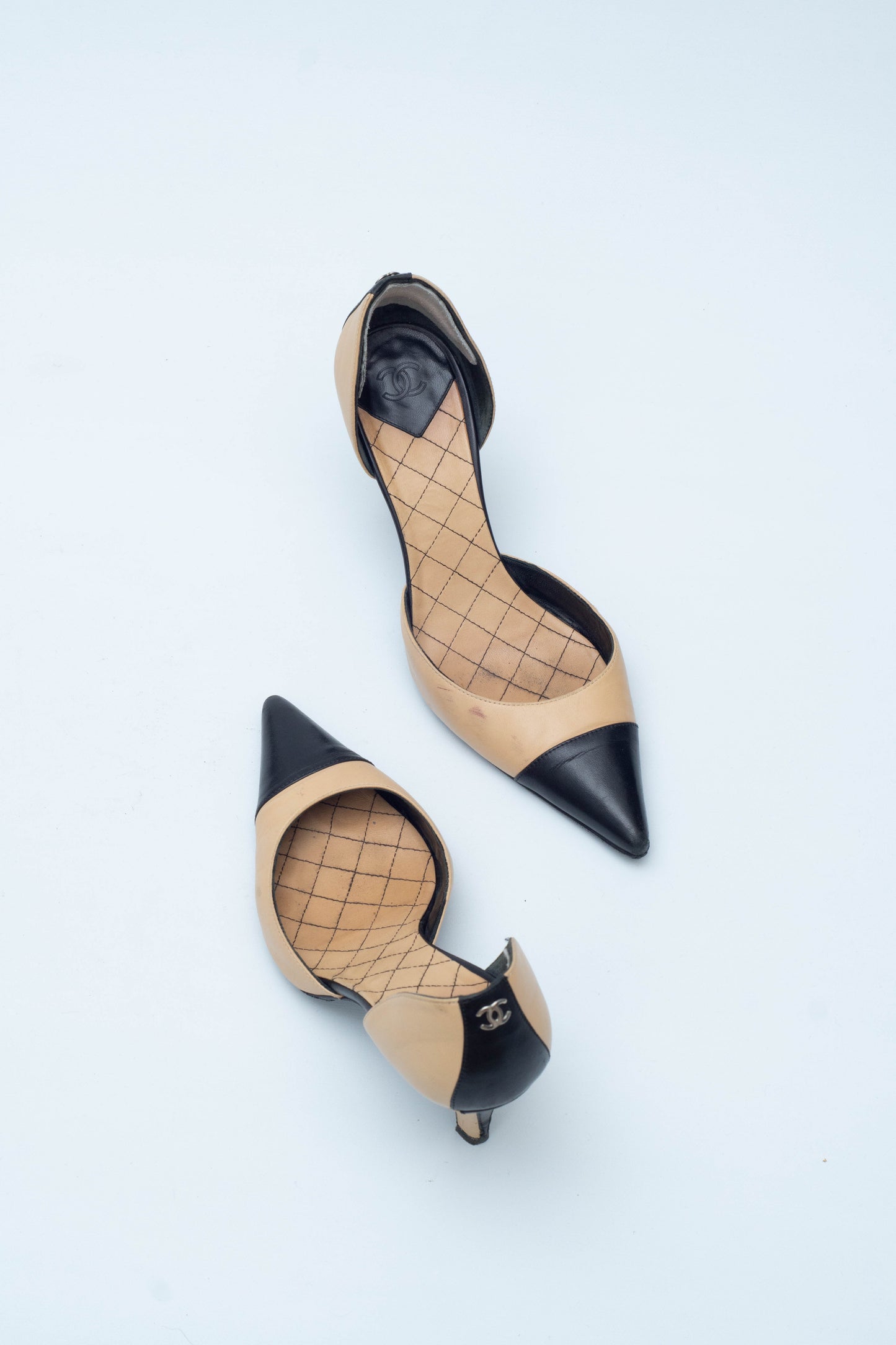 CHANEL TWO TONE DECOLLETE