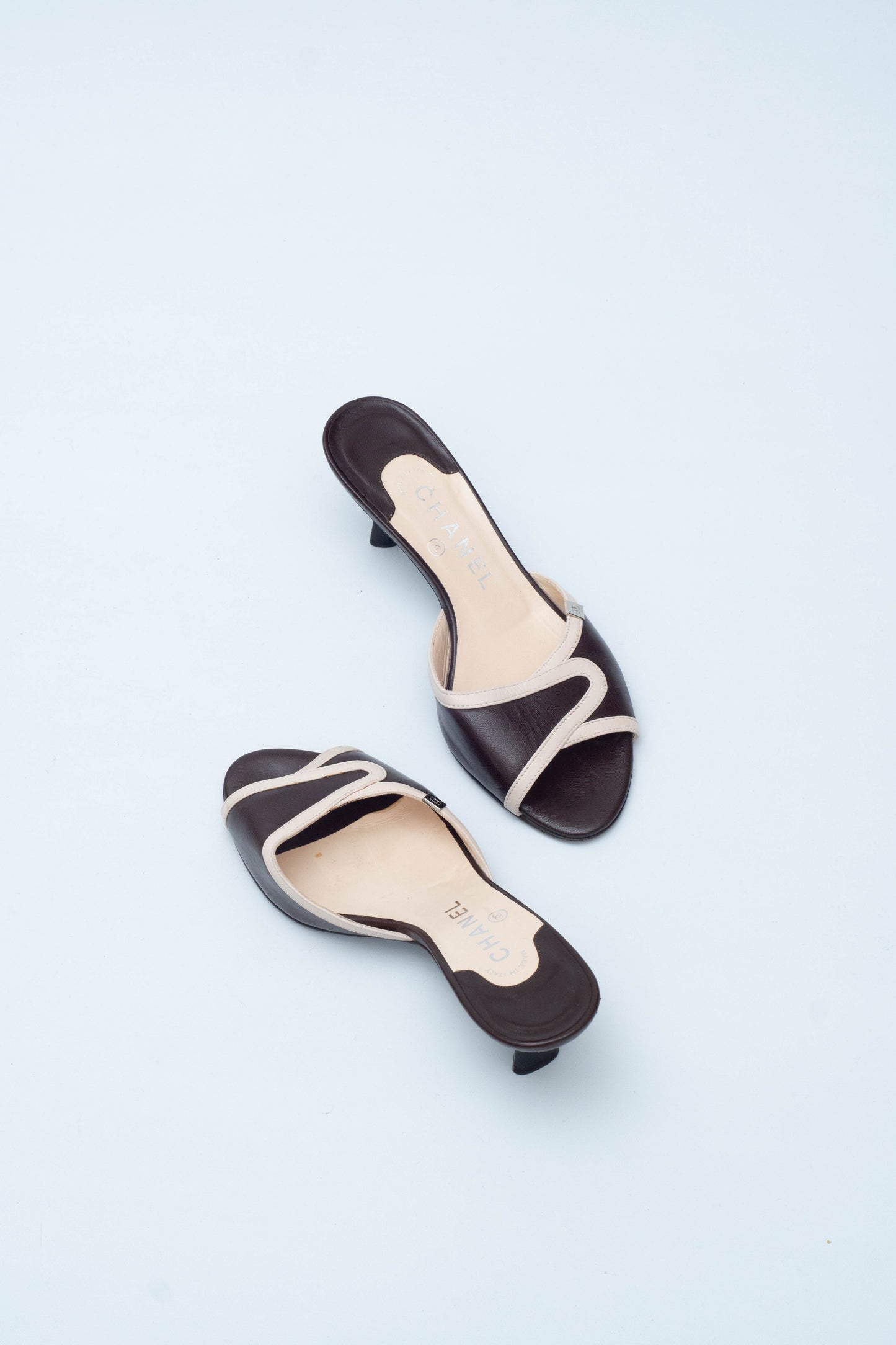 CHANEL BROWN MULES