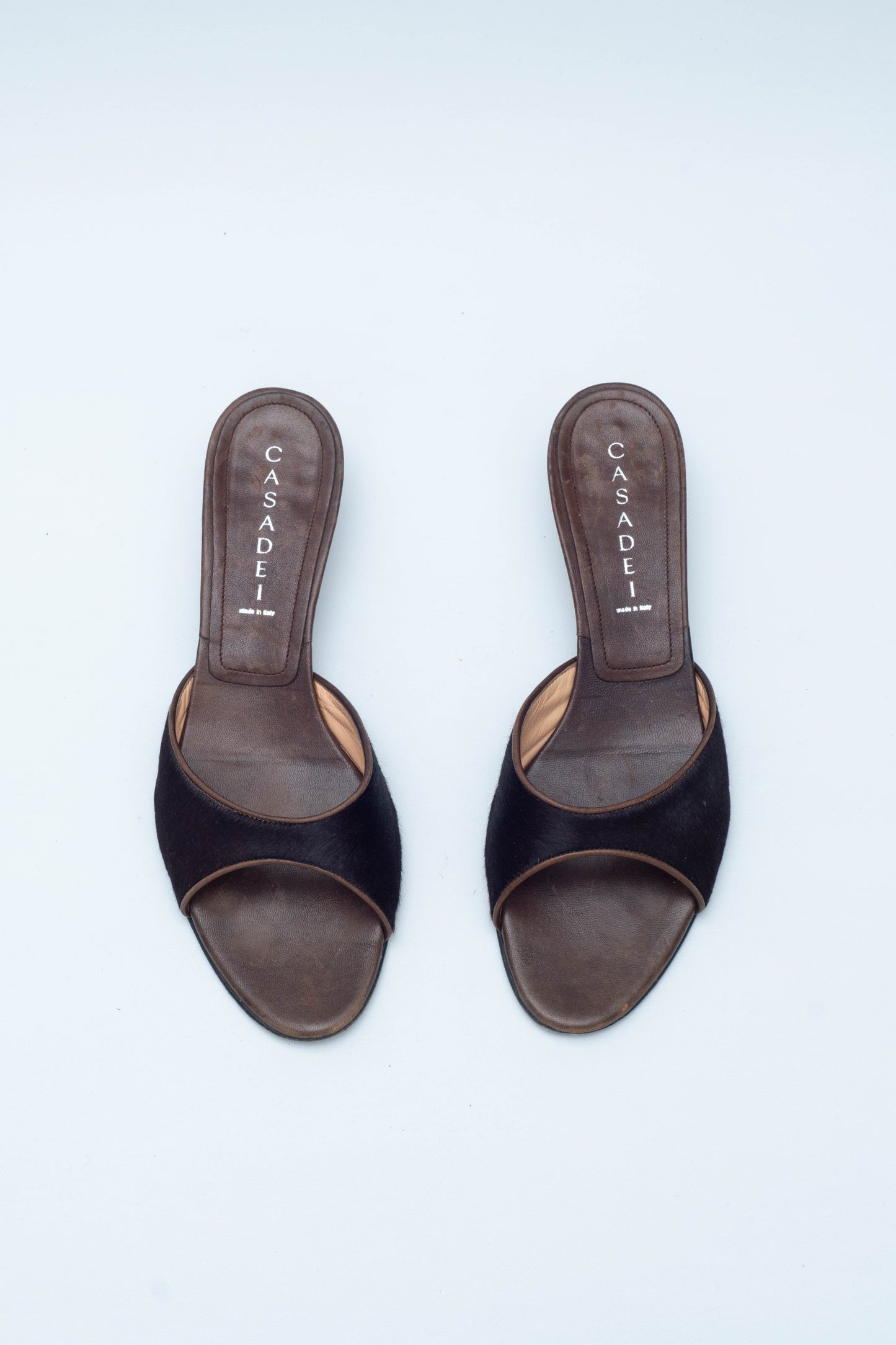 CASADEI PONYSKIN MULES