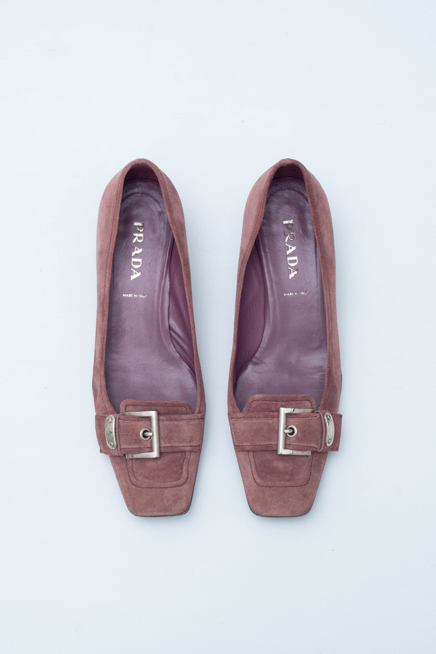PRADA SQUARED KITTEN HEELS