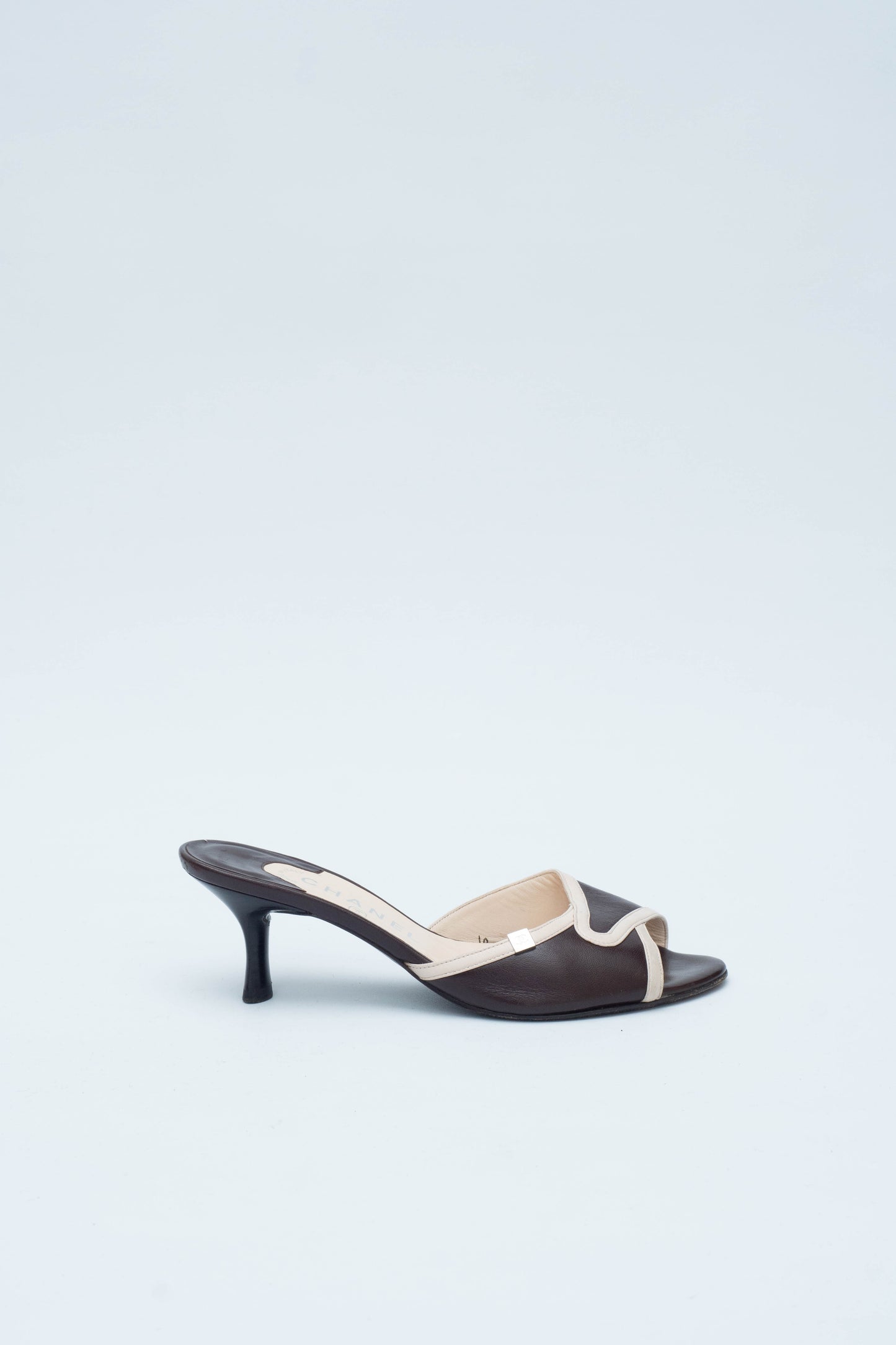 CHANEL BROWN MULES