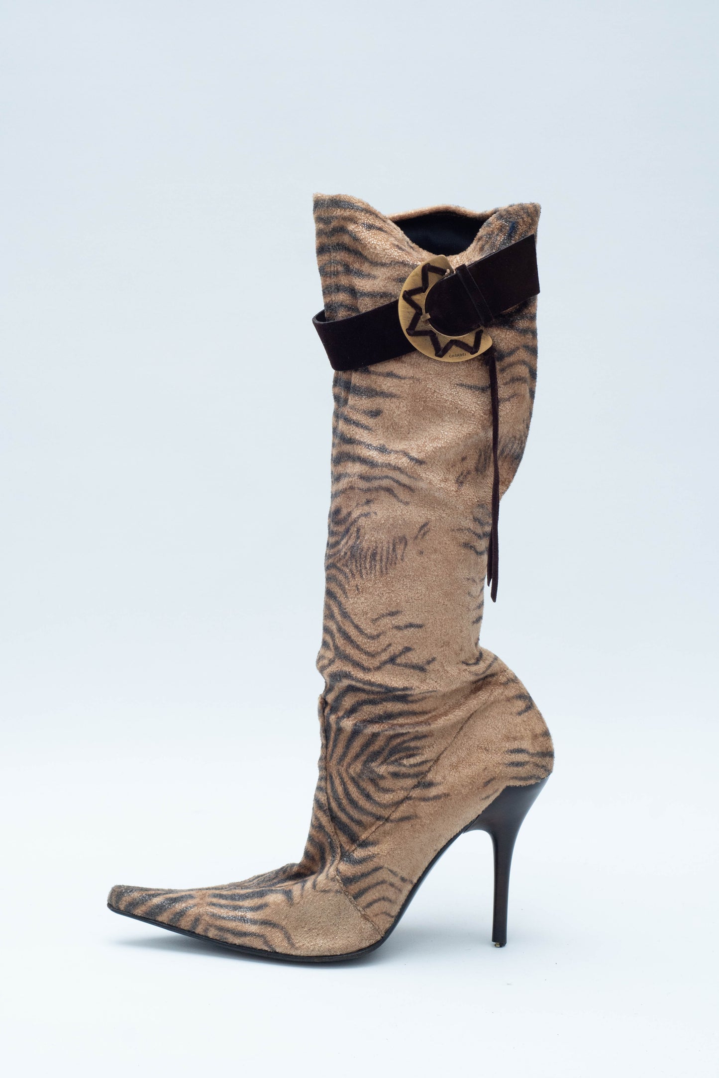 CASADEI ZEBRA PRINT BOOTS