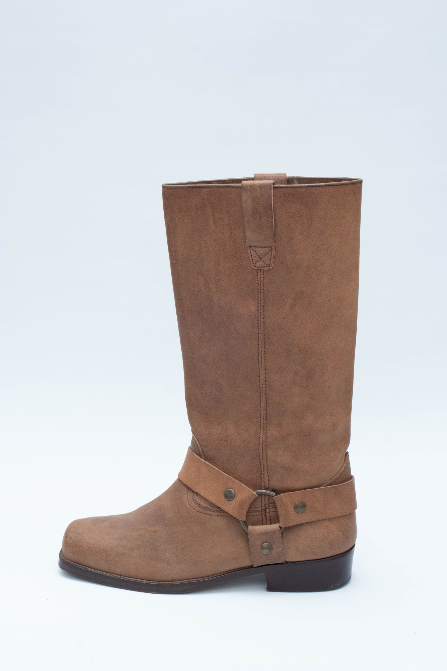 VINTAGE BEIGE LEATHER MAN BOOTS