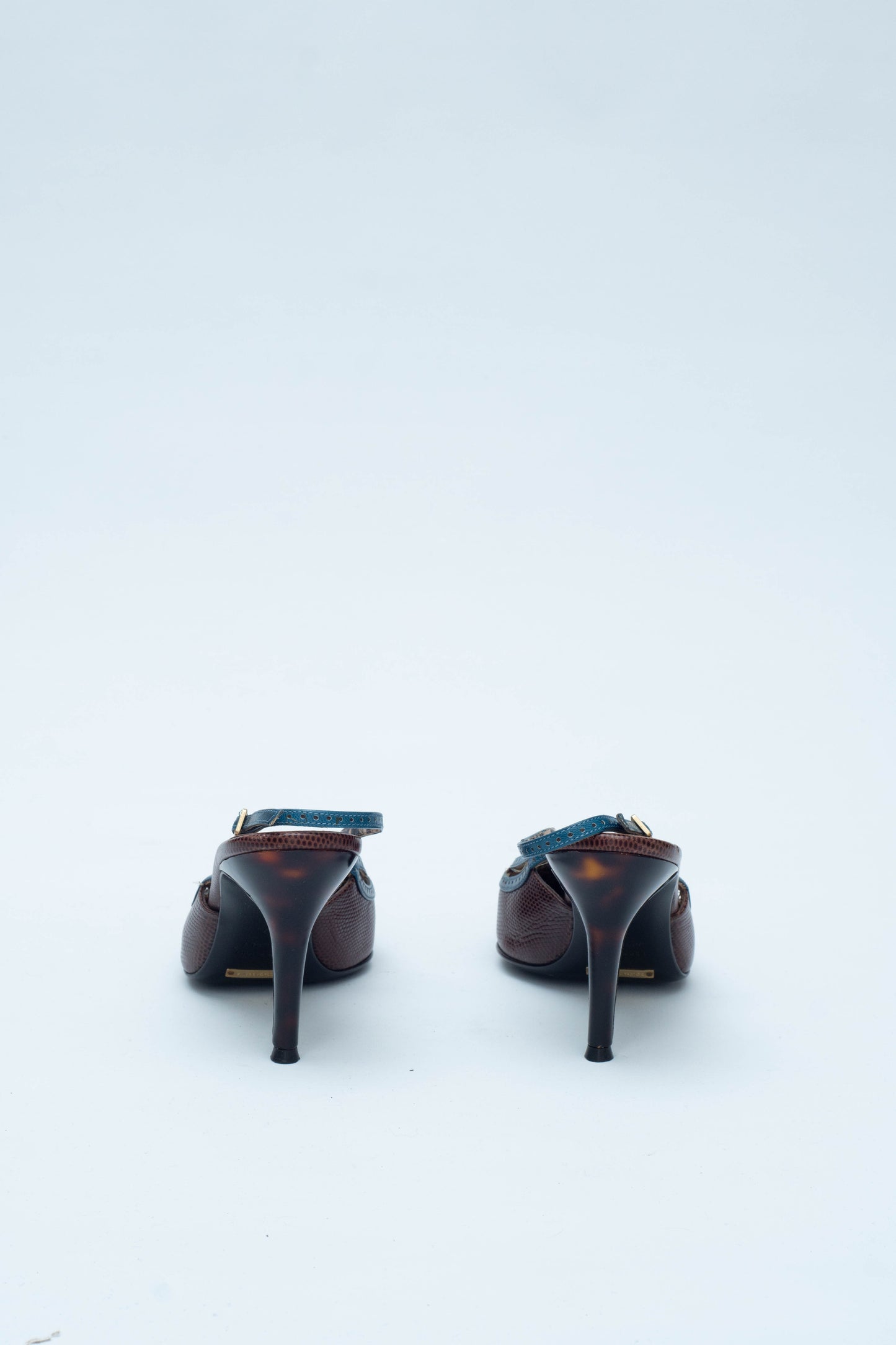 DOLCE & GABBANA BROWN SLINGBACKS