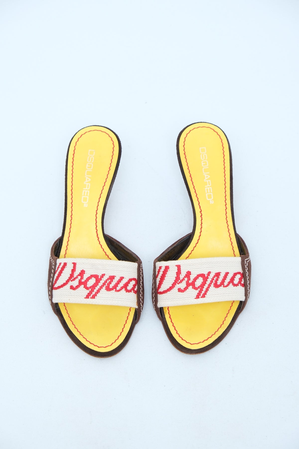 DSQUARED2 LOGO MULE HEELS