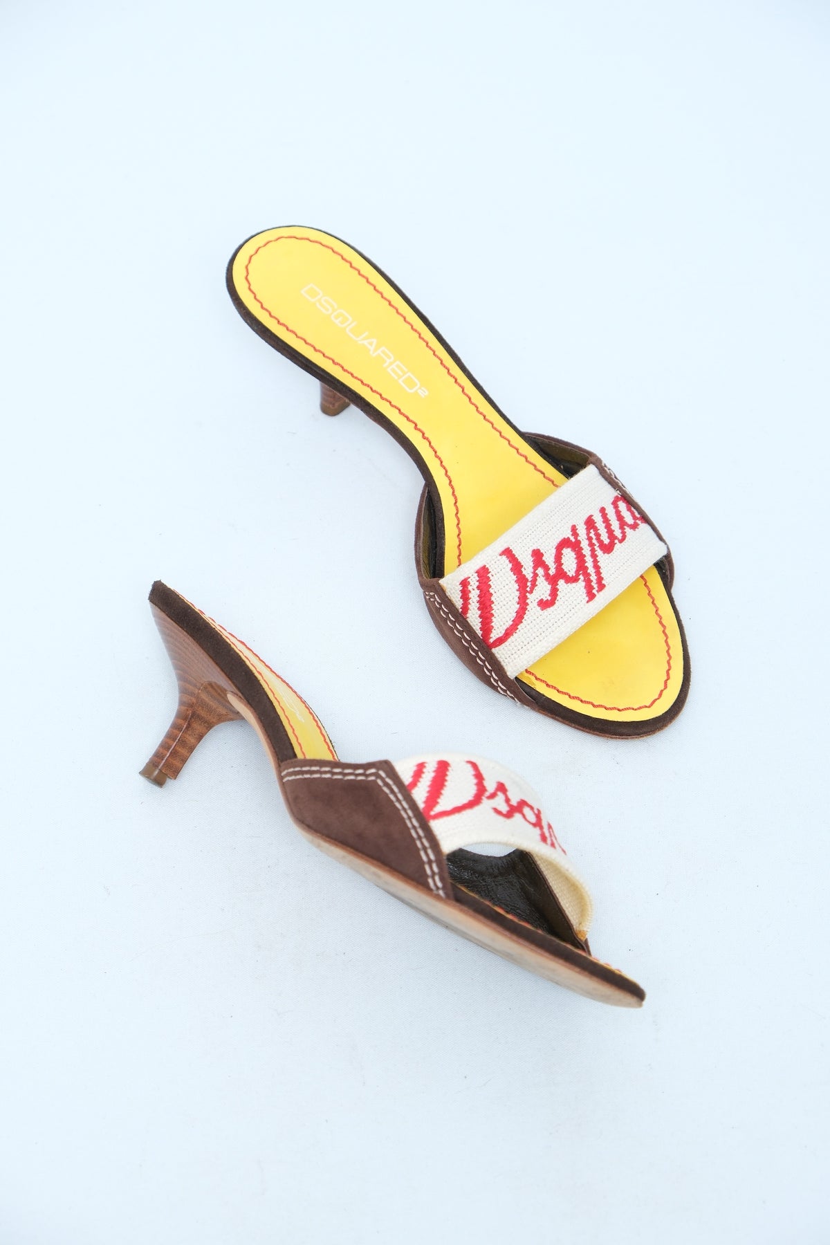 DSQUARED2 LOGO MULE HEELS