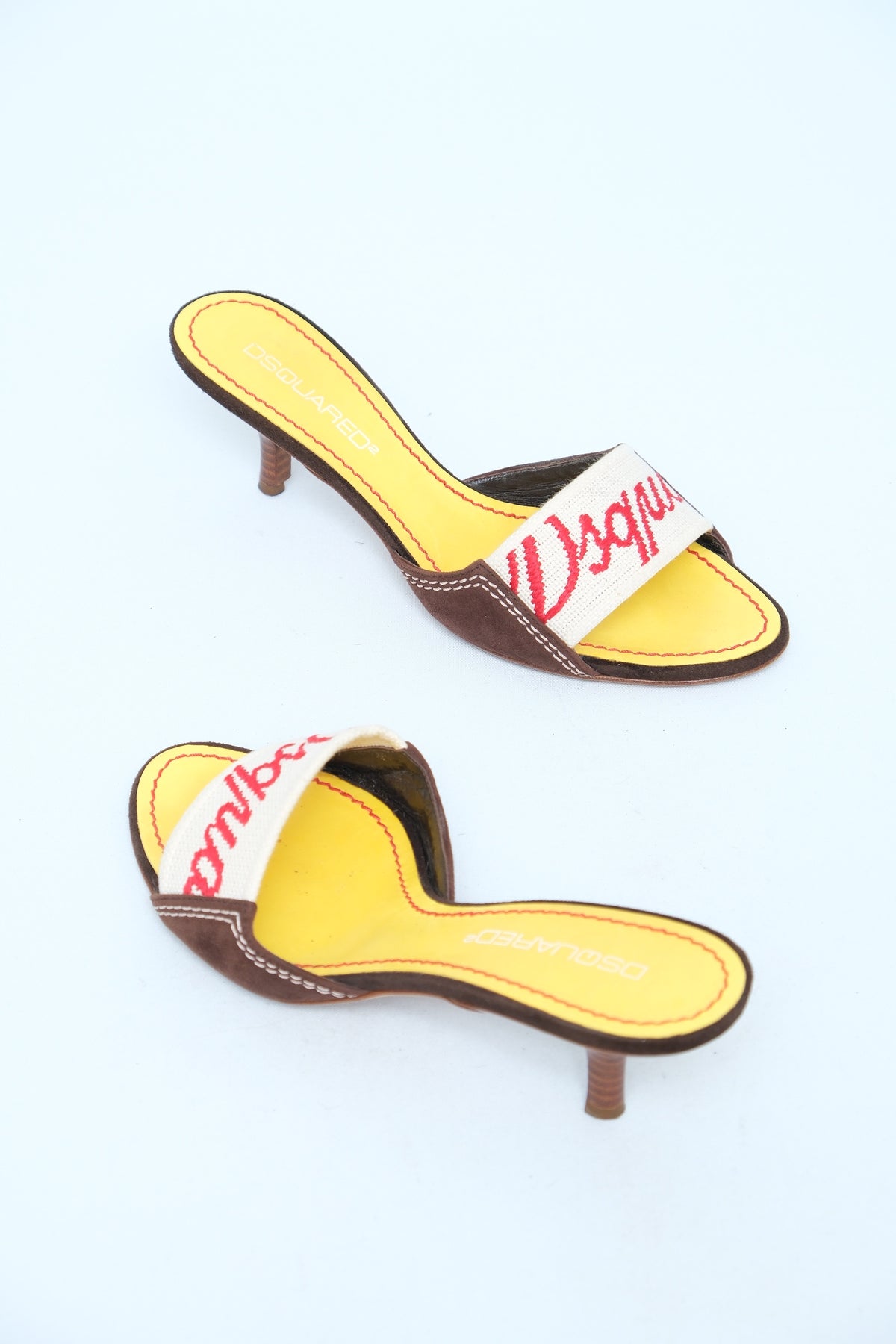 DSQUARED2 LOGO MULE HEELS