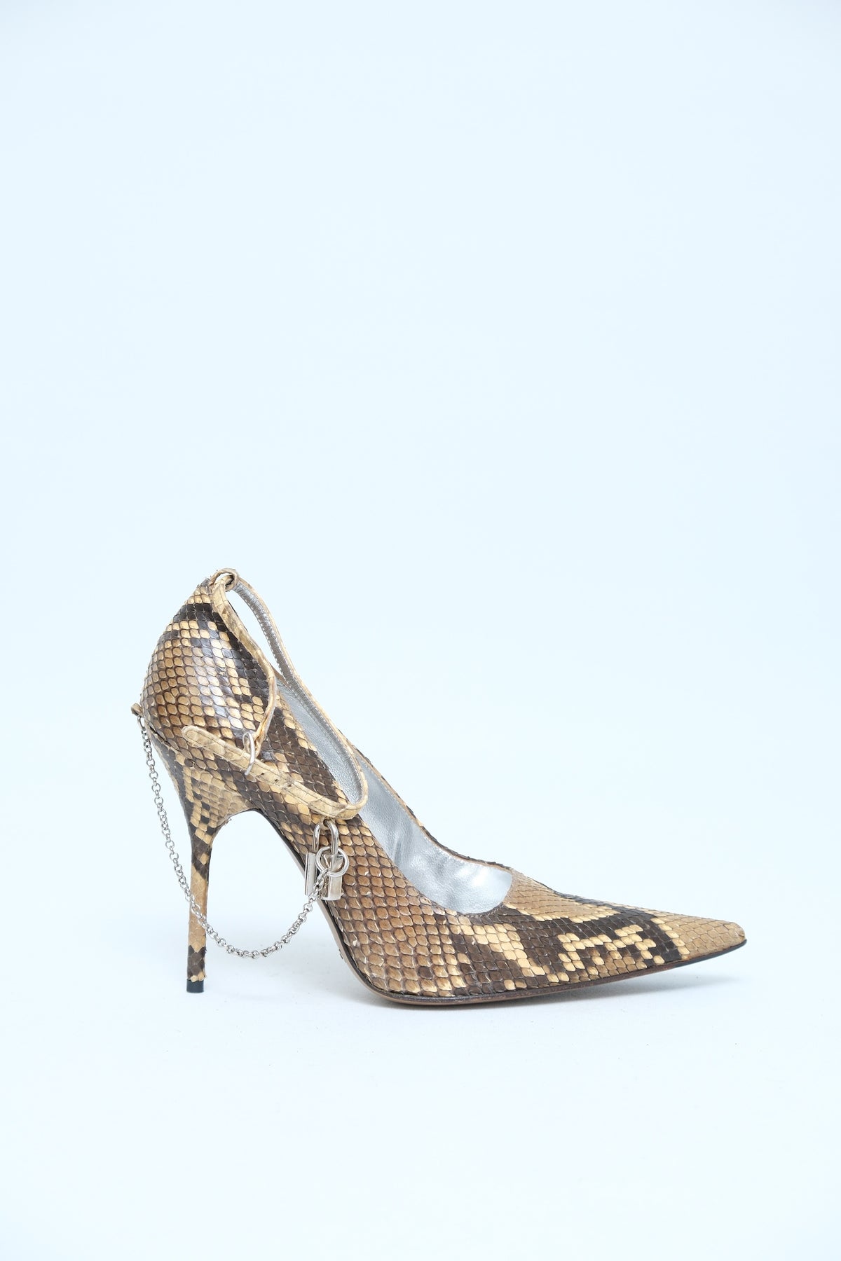 DOLCE & GABBANA FW 2003 PYTHON MARY-JANE PUMPS