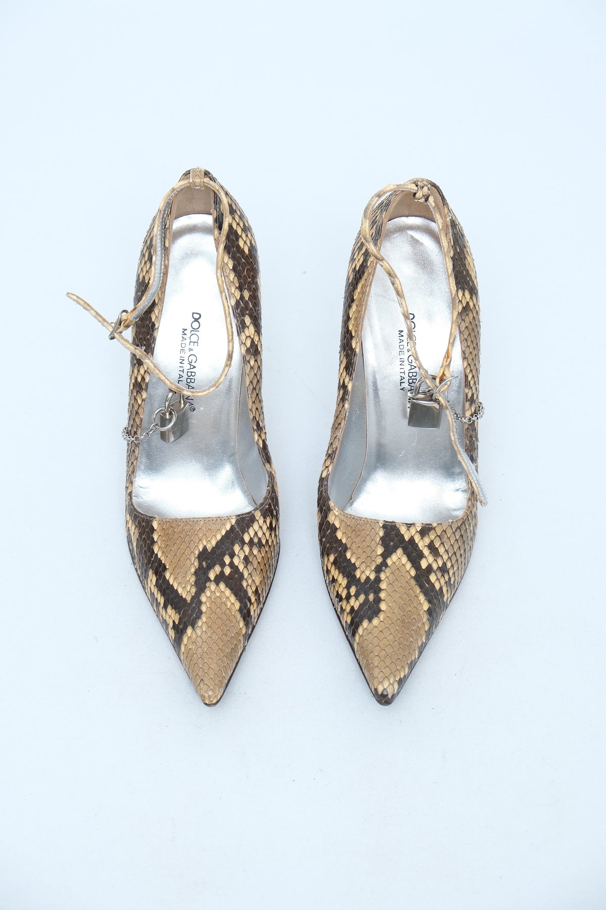 DOLCE & GABBANA FW 2003 PYTHON MARY-JANE PUMPS