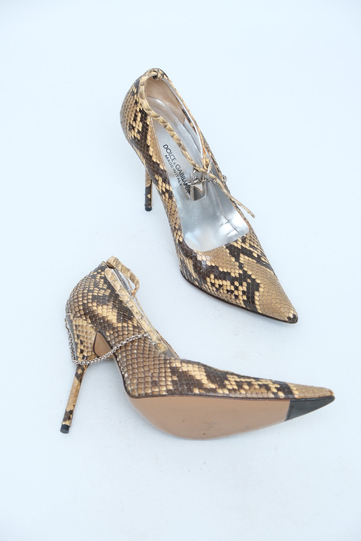 DOLCE & GABBANA FW 2003 PYTHON MARY-JANE PUMPS