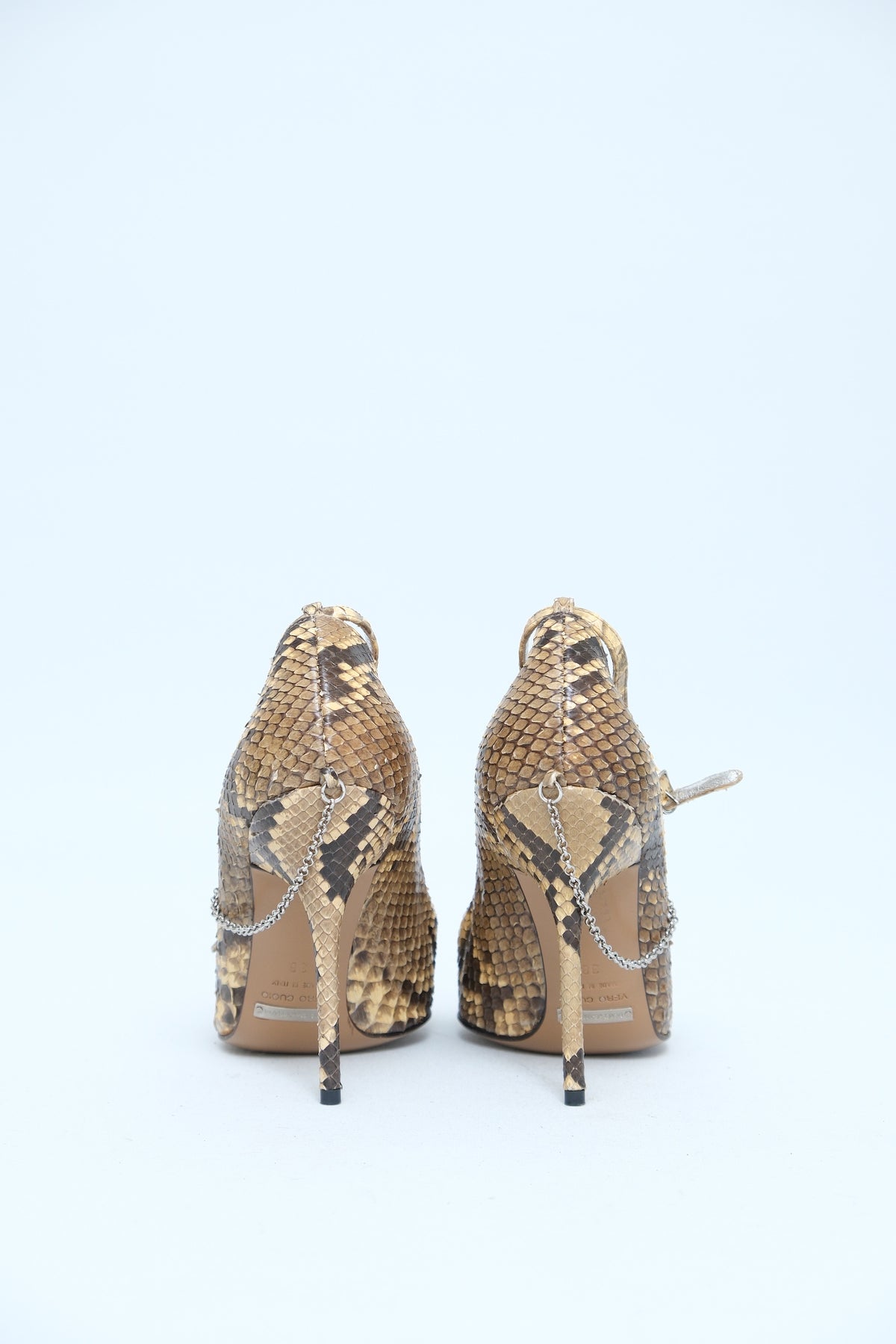 DOLCE & GABBANA FW 2003 PYTHON MARY-JANE PUMPS