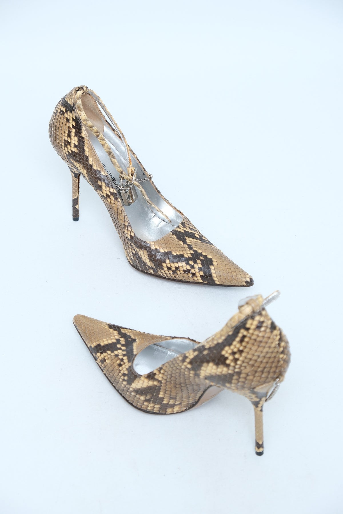 DOLCE & GABBANA FW 2003 PYTHON MARY-JANE PUMPS