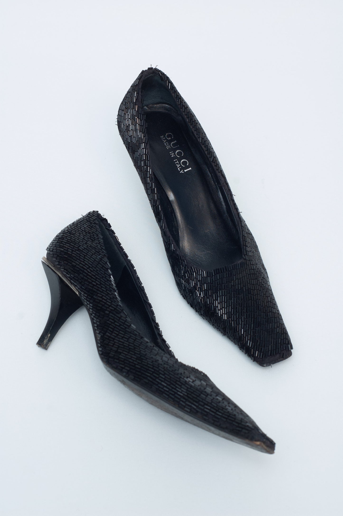 GUCCI FW 1998 SILK HEELS