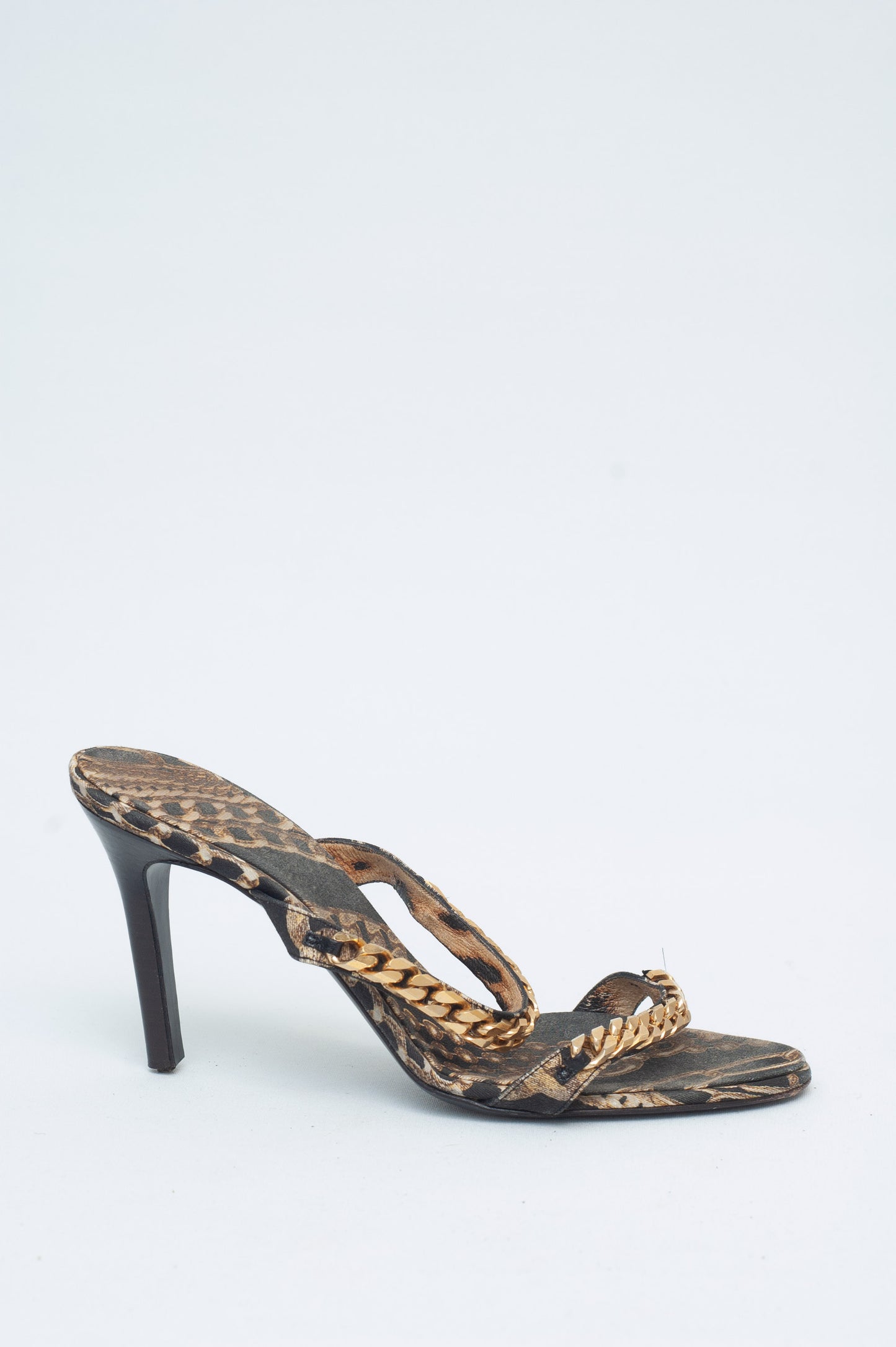 ROBERTO CAVALLI SS 2002 CHAINS MULES