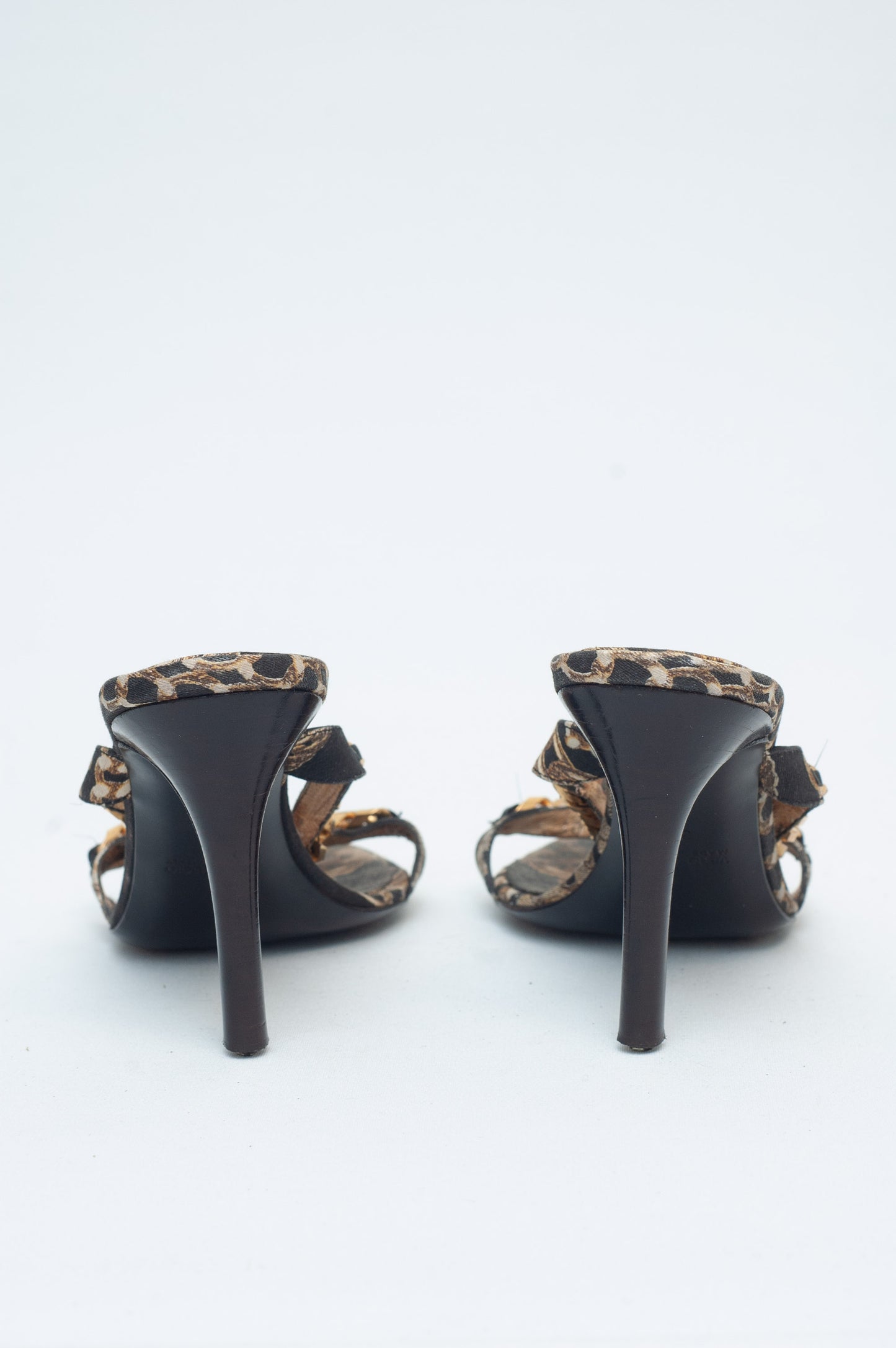ROBERTO CAVALLI SS 2002 CHAINS MULES