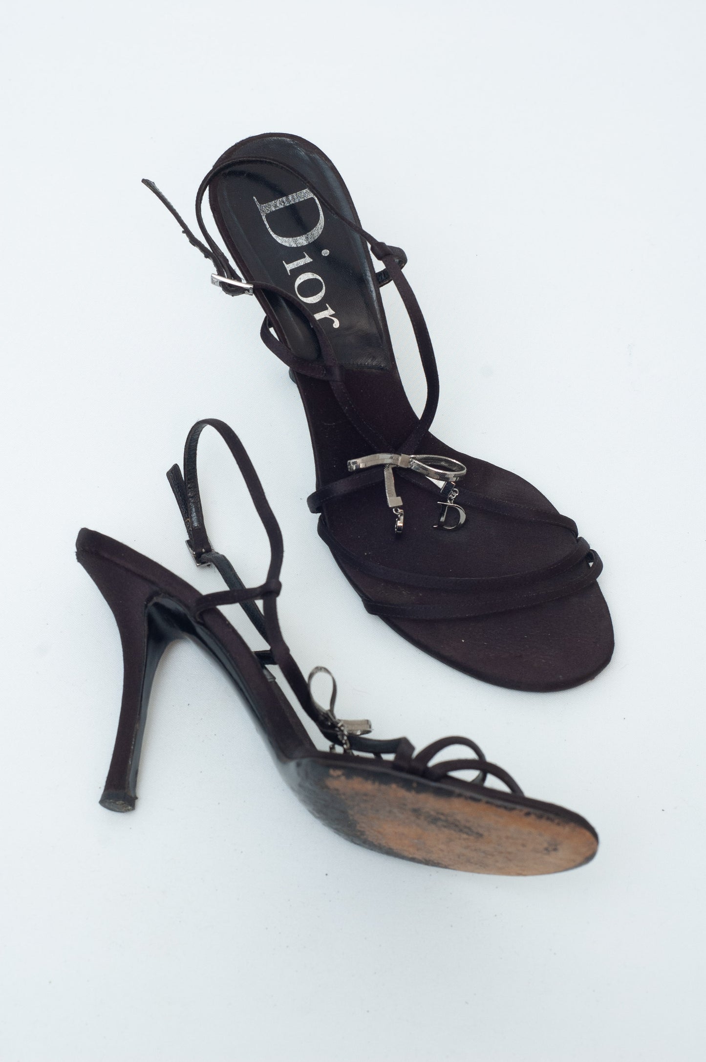 DIOR GALLIANO BOW BLACK HEELS