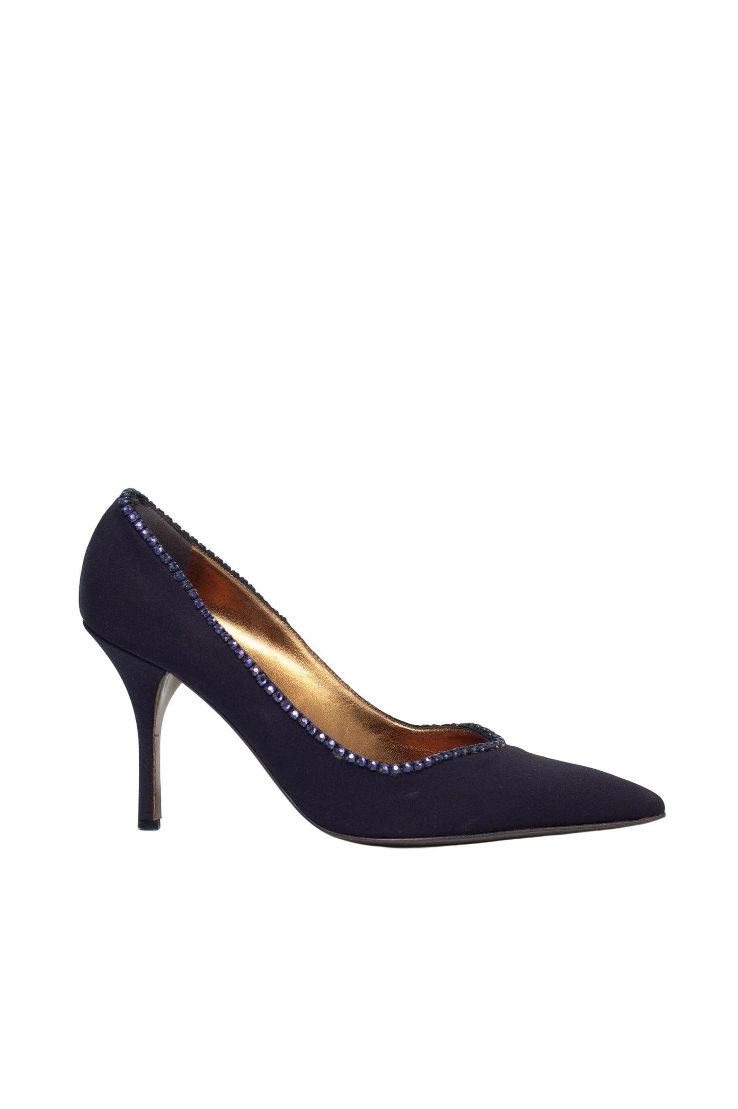 ROBERTO CAVALLI PURPLE SILK HEELS
