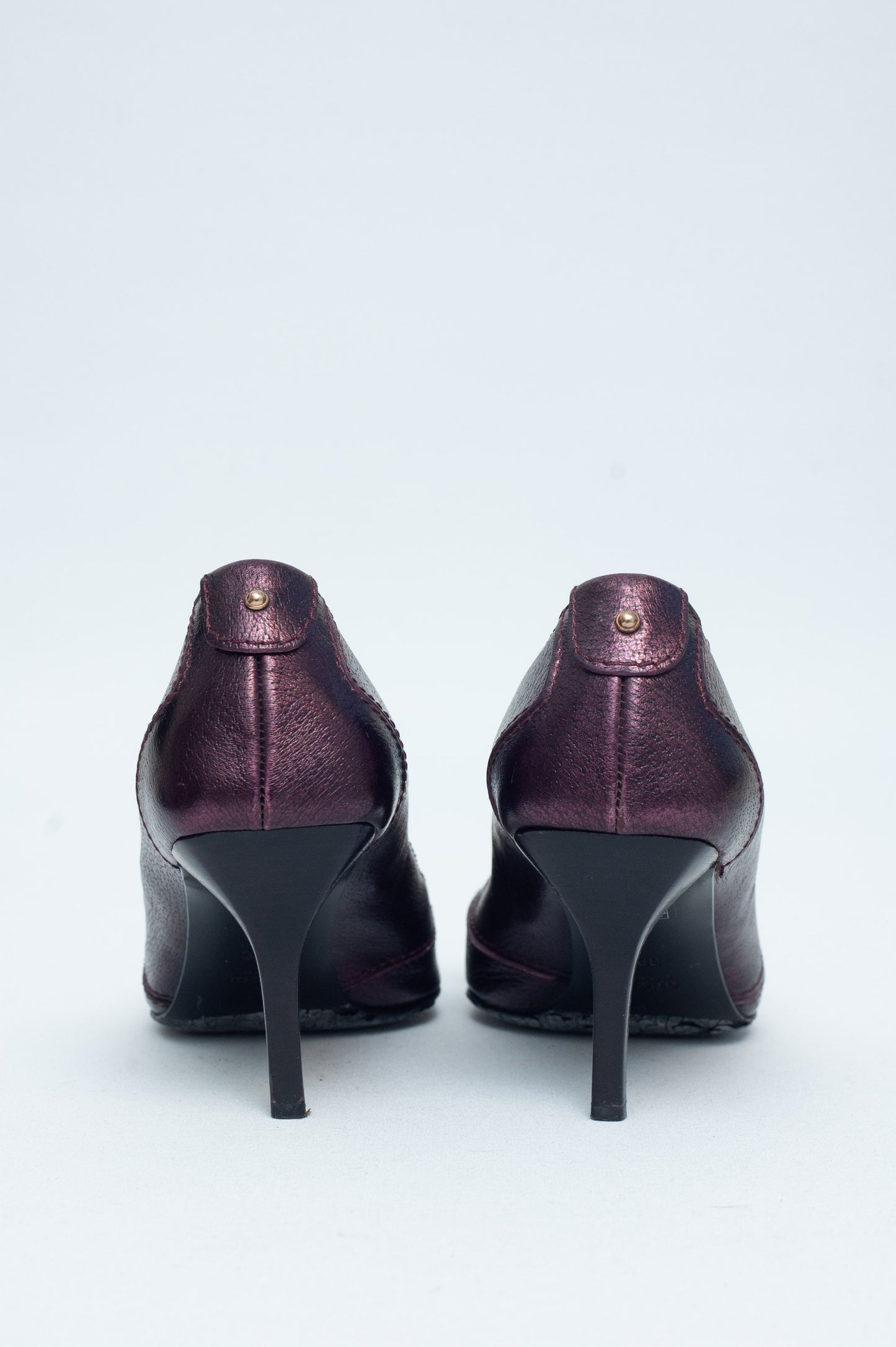 GUCCI PURPLE HORSEBIT HEELS