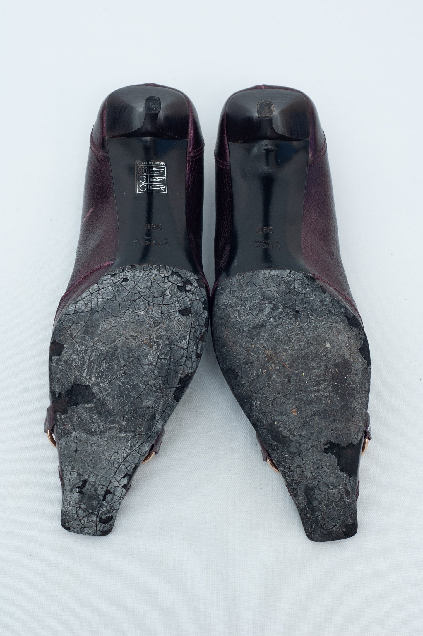 GUCCI PURPLE HORSEBIT HEELS