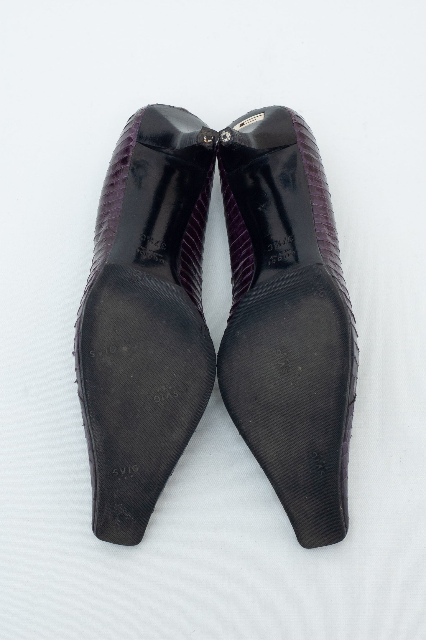GUCCI FW 1998 PURPLE HEELS