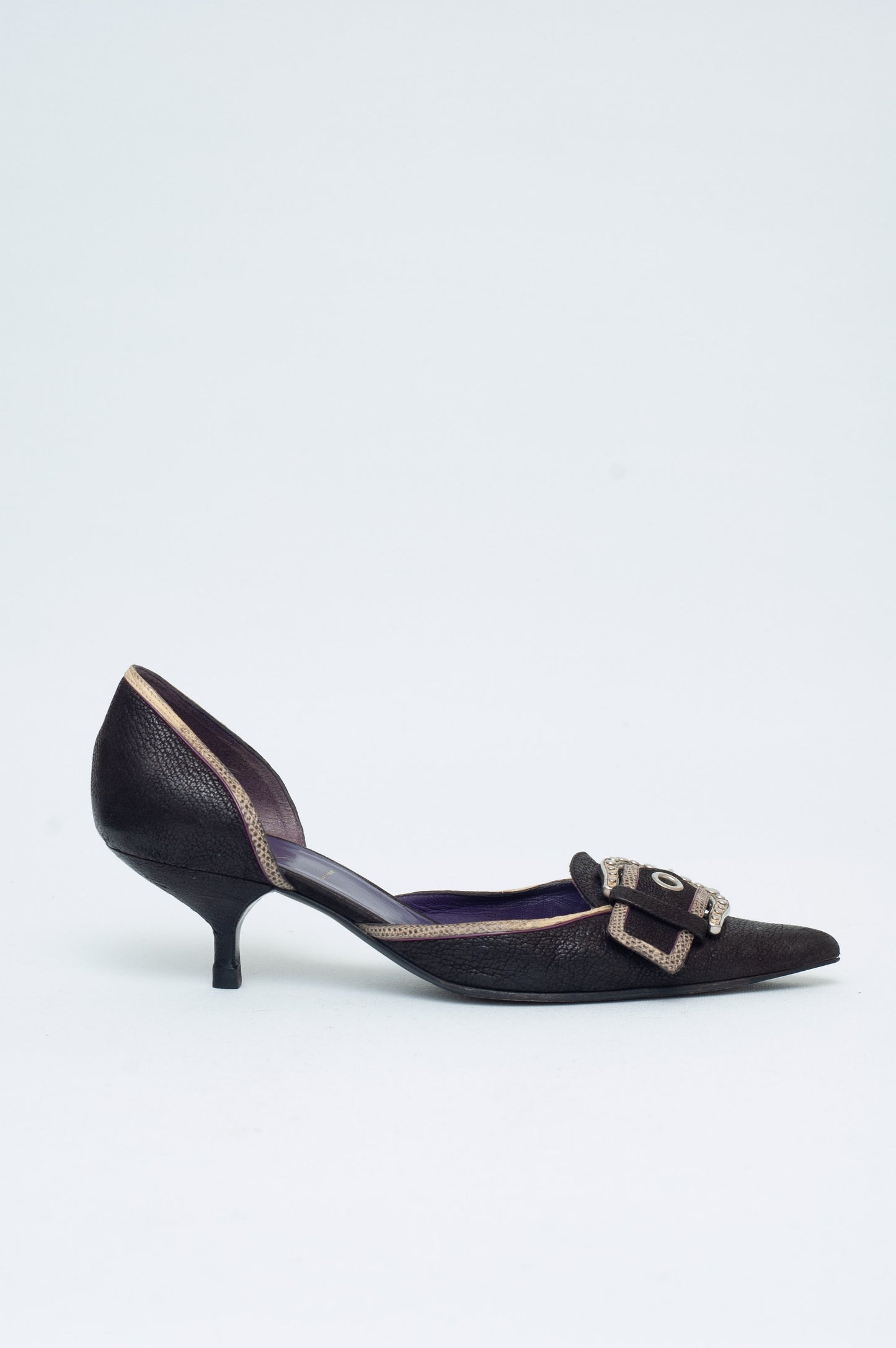 PRADA BUCKLE KITTEN HEELS