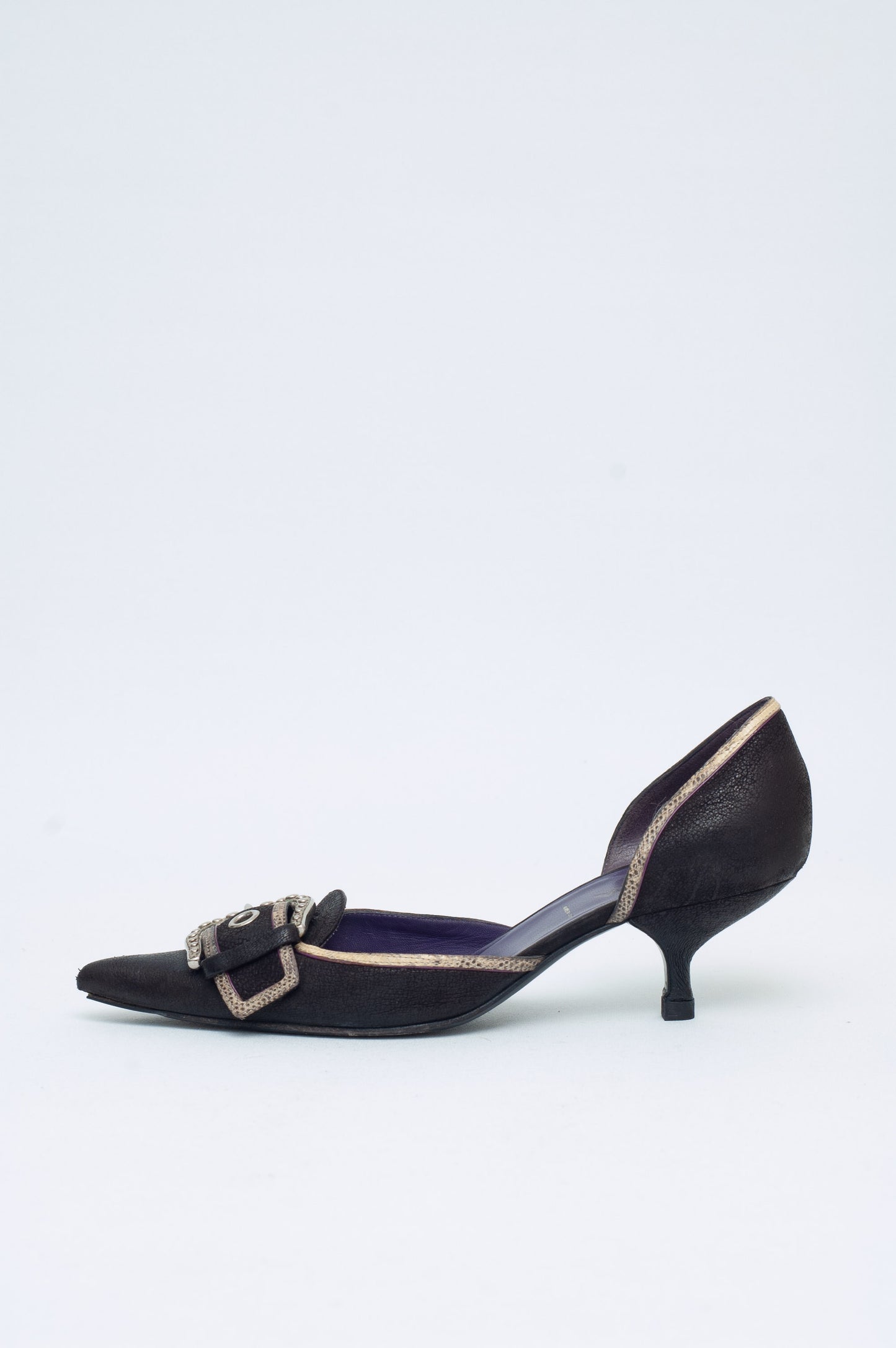 PRADA BUCKLE KITTEN HEELS