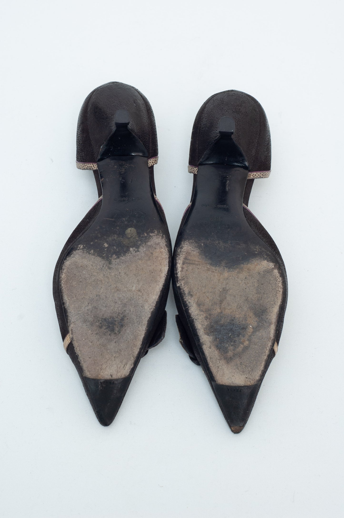 PRADA BUCKLE KITTEN HEELS