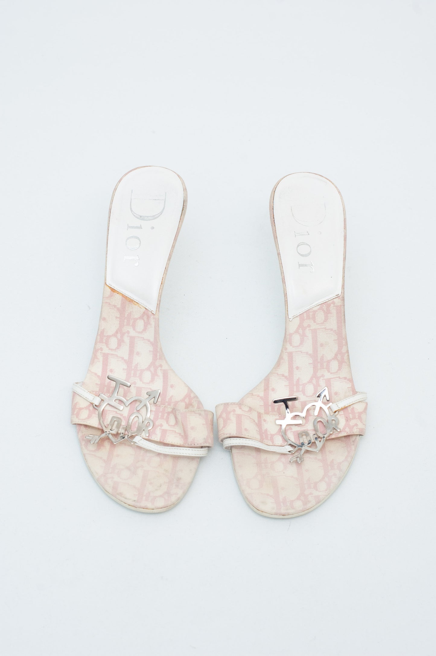 DIOR PINK MONOGRAM HEELS