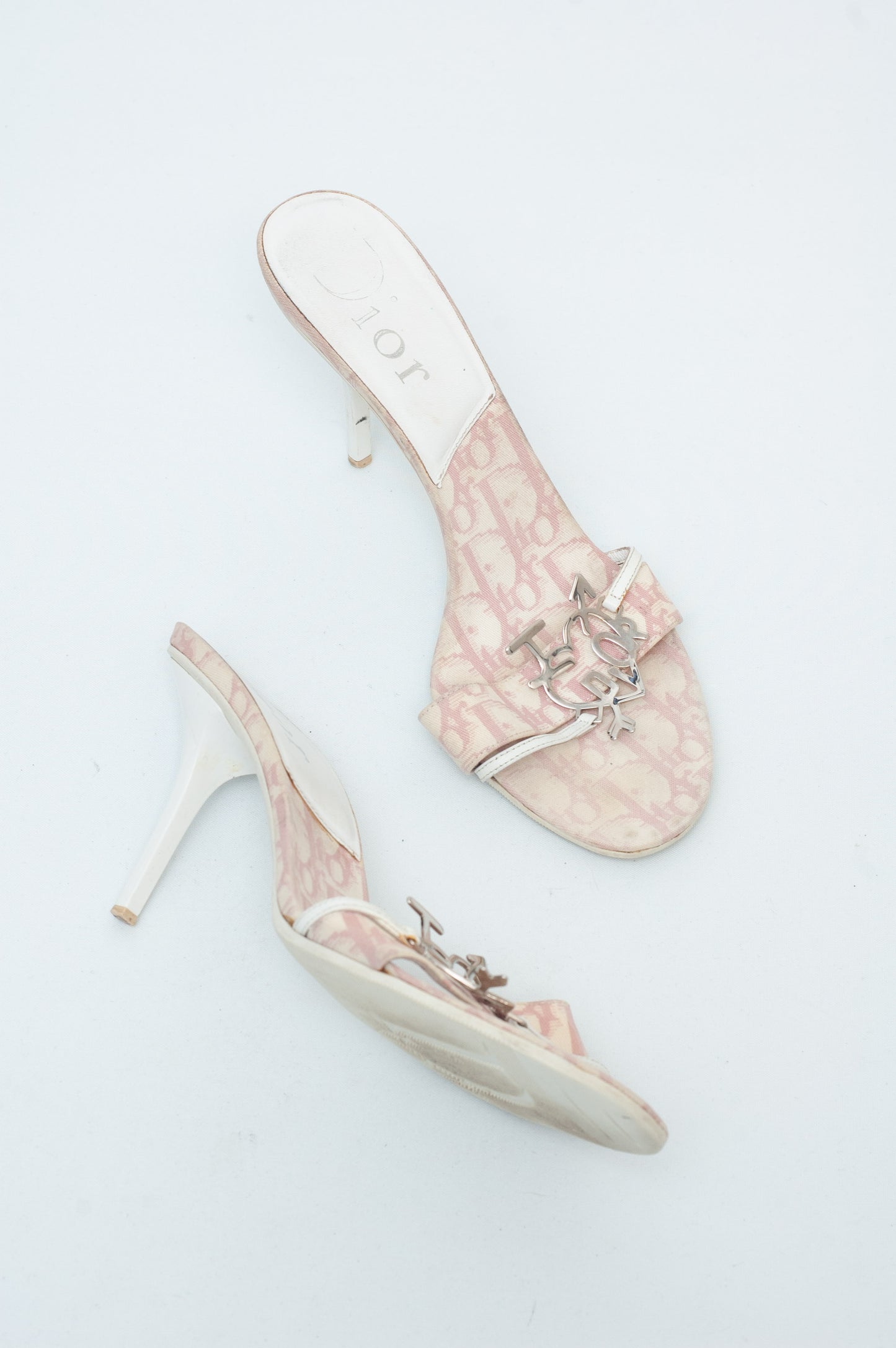 DIOR PINK MONOGRAM HEELS