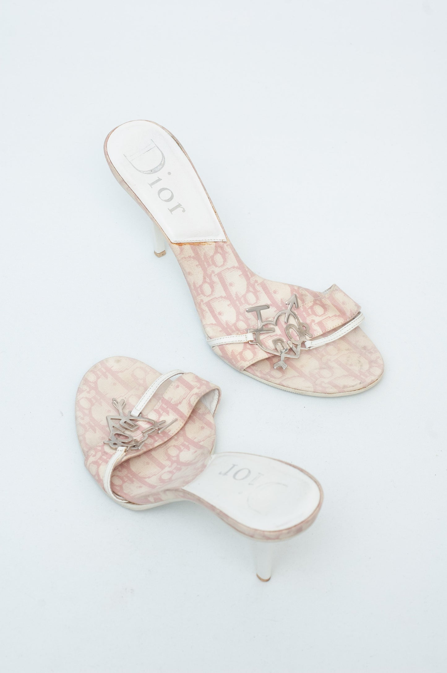 DIOR PINK MONOGRAM HEELS