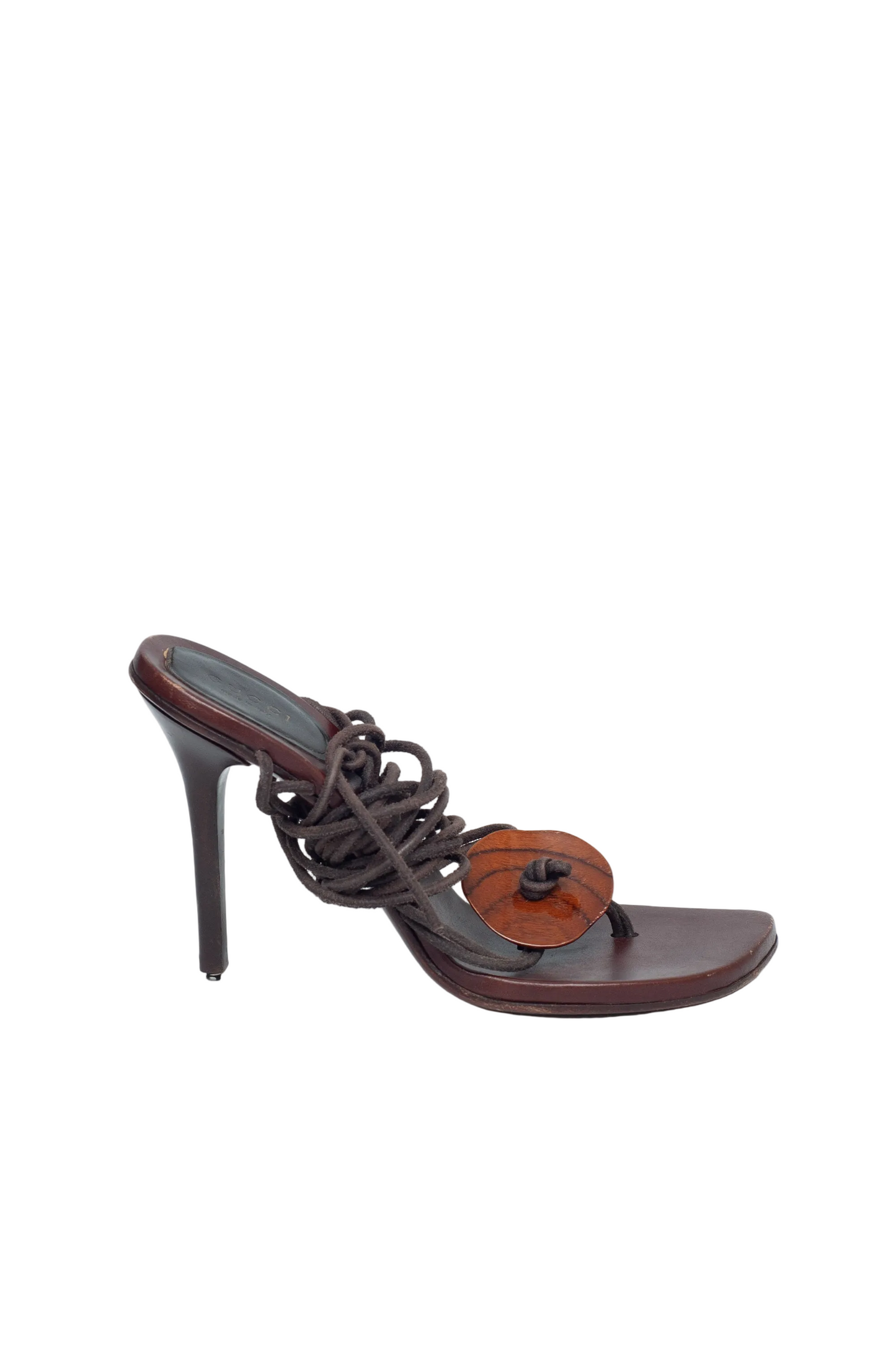 GUCCI SS 2002 WOODEN HEELS