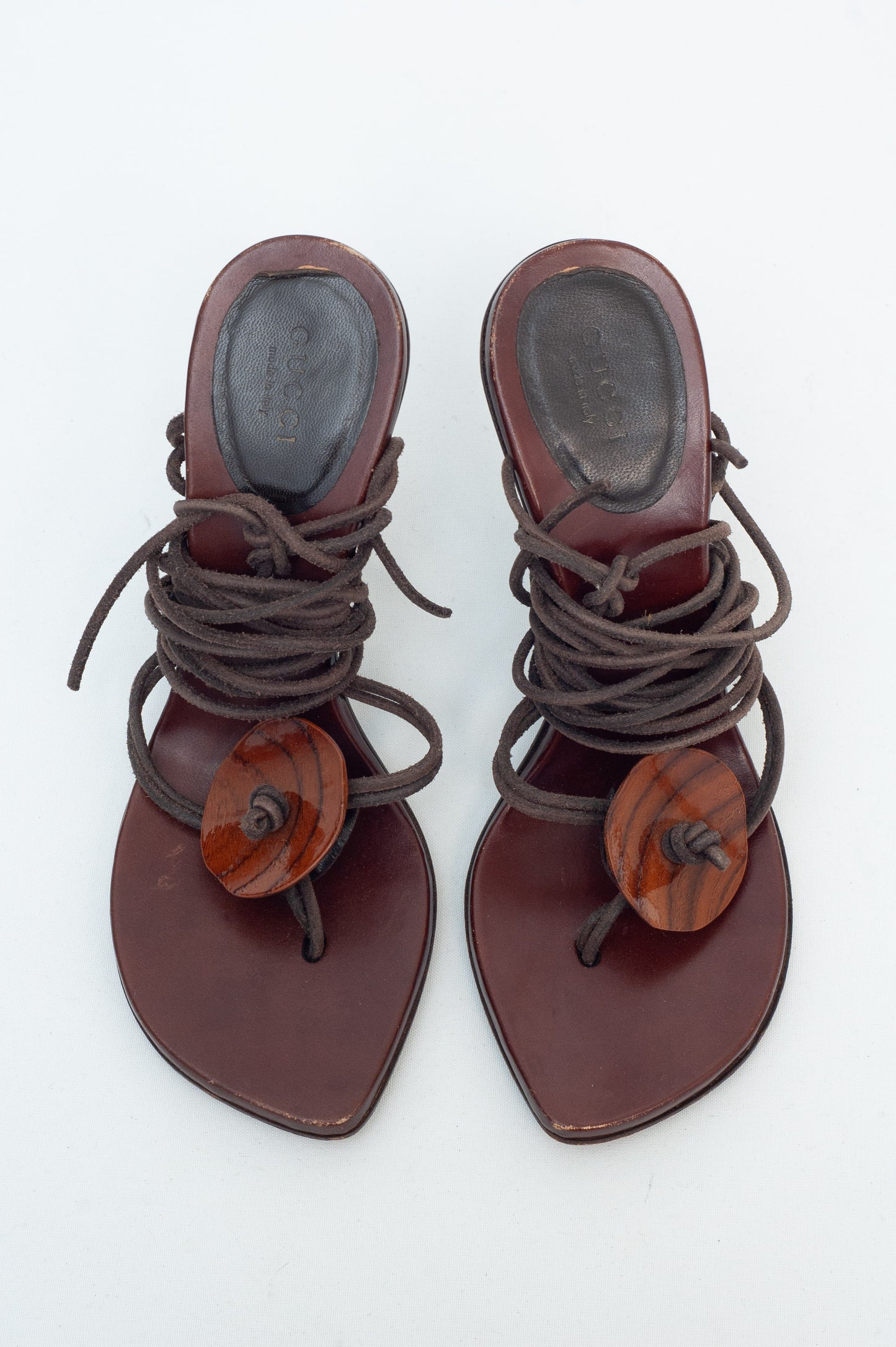 GUCCI SS 2002 WOODEN HEELS