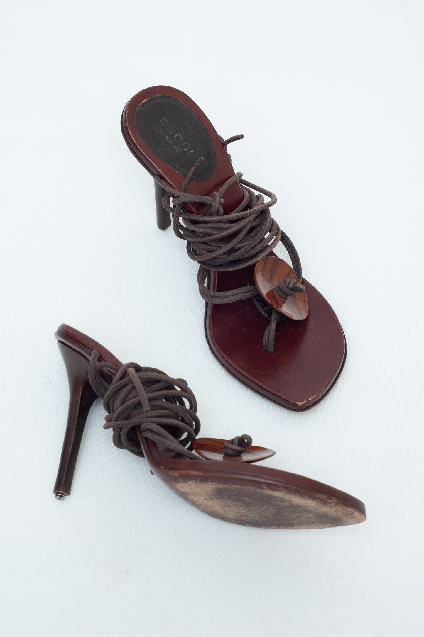 GUCCI SS 2002 WOODEN HEELS