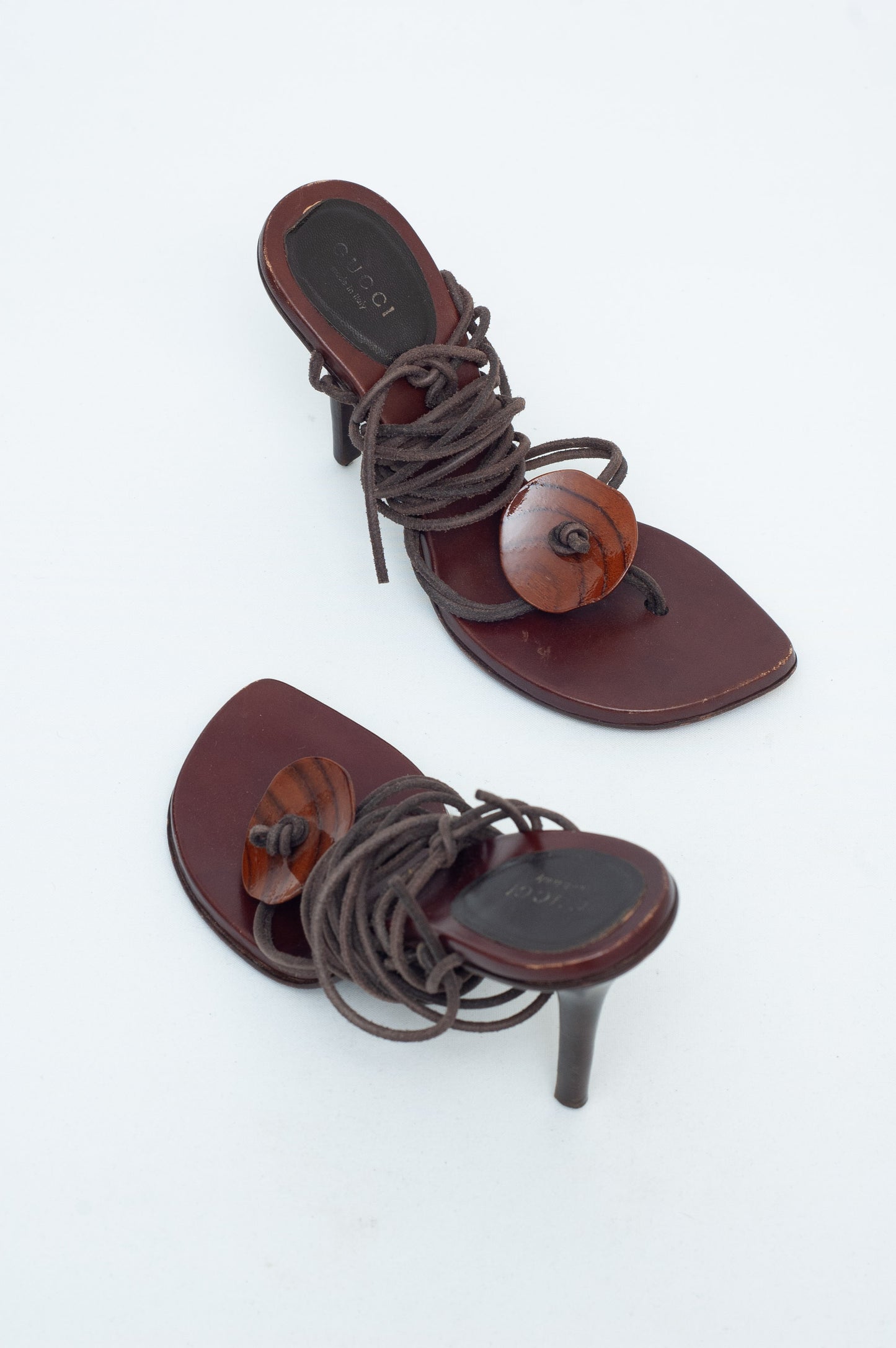 GUCCI SS 2002 WOODEN HEELS