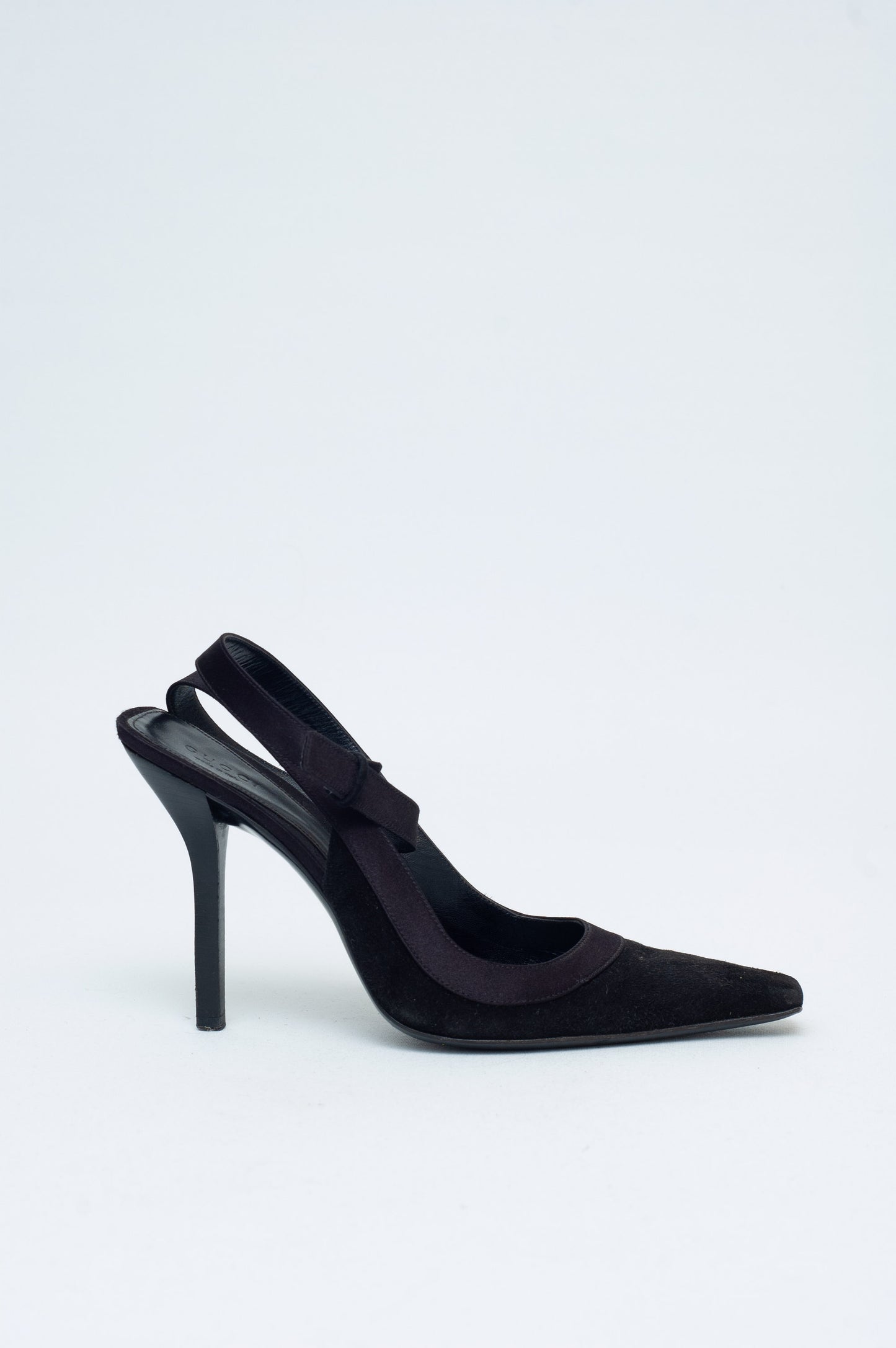 GUCCI BLACK SUEDE HEELS