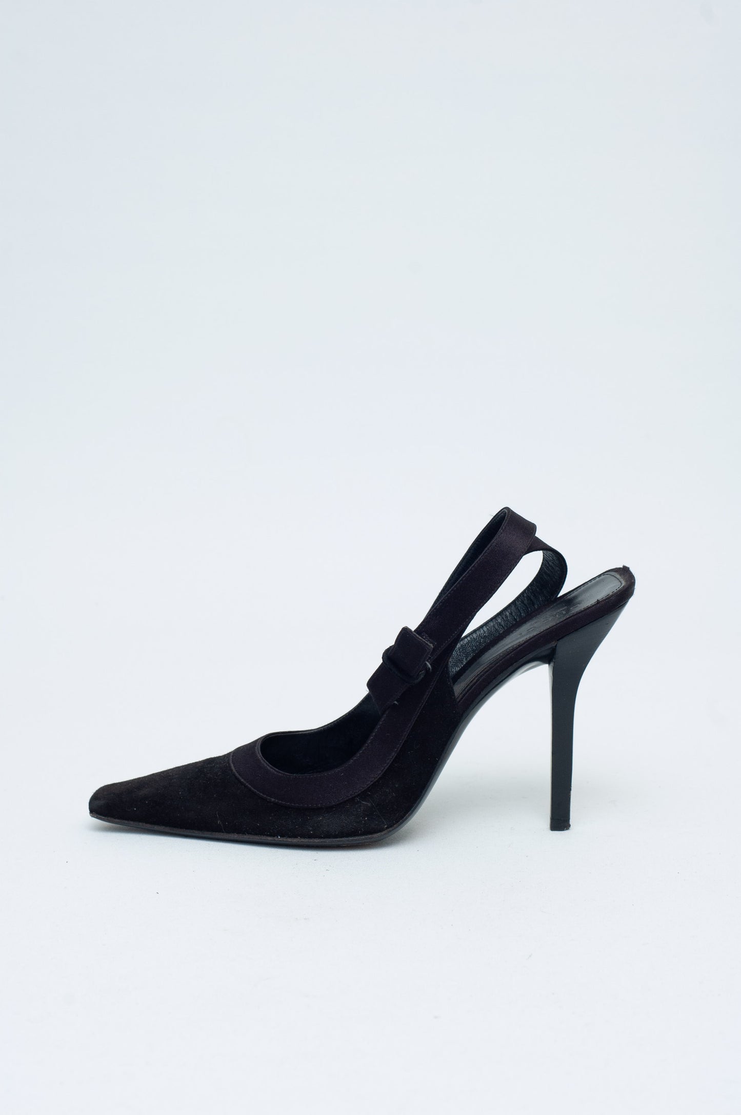 GUCCI BLACK SUEDE HEELS