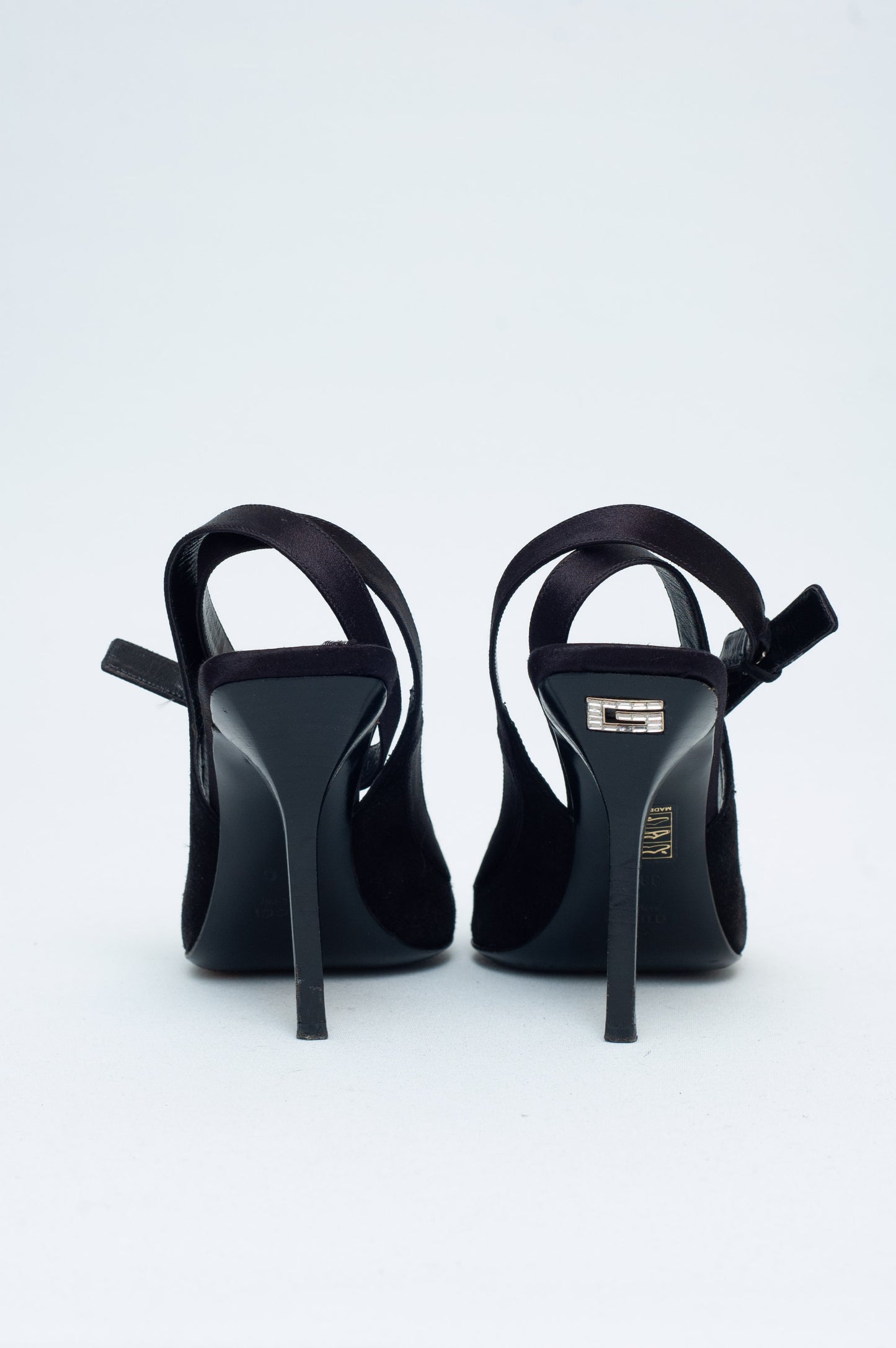 GUCCI BLACK SUEDE HEELS