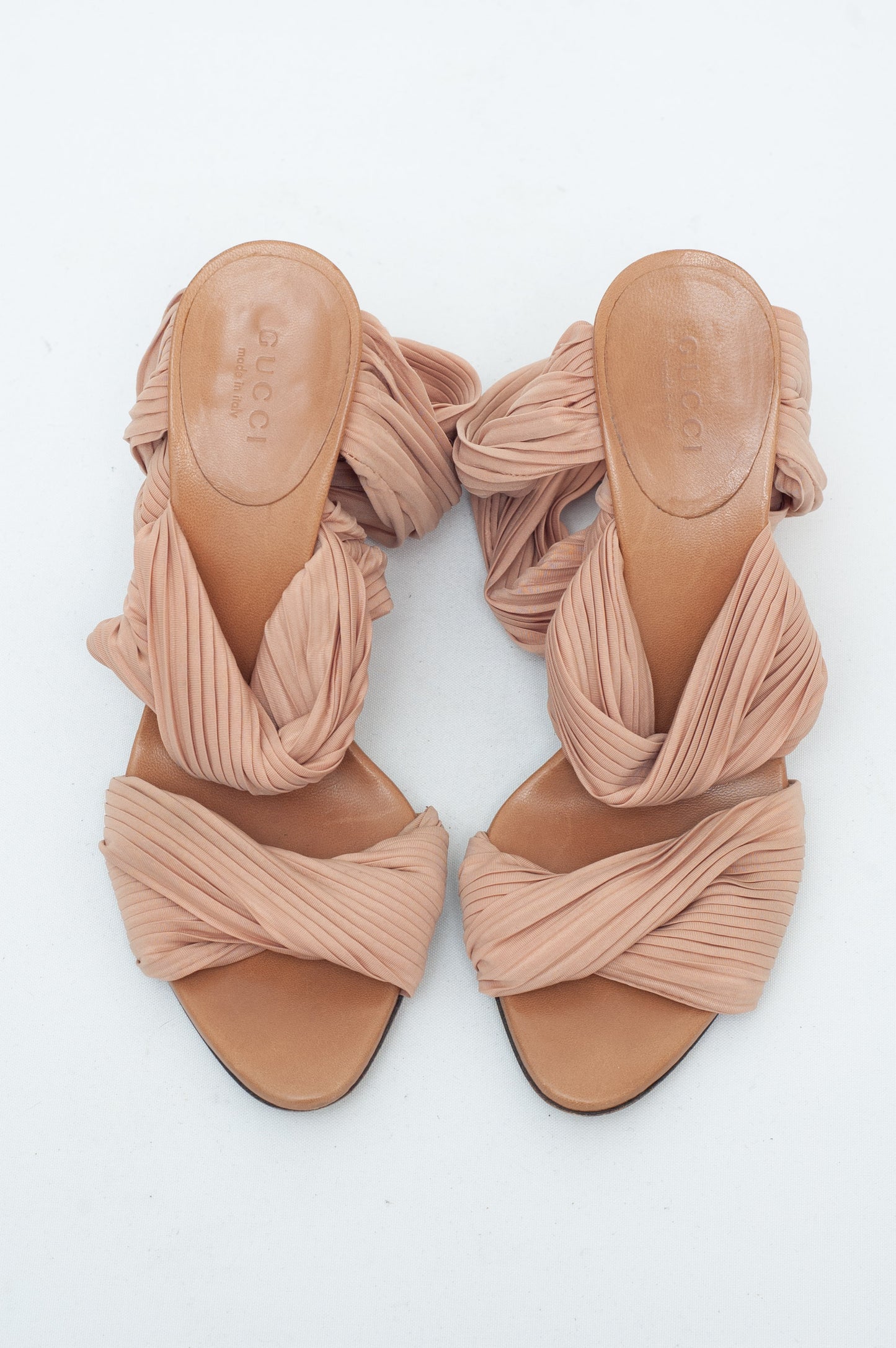 GUCCI SS 2004 SILK HEELS