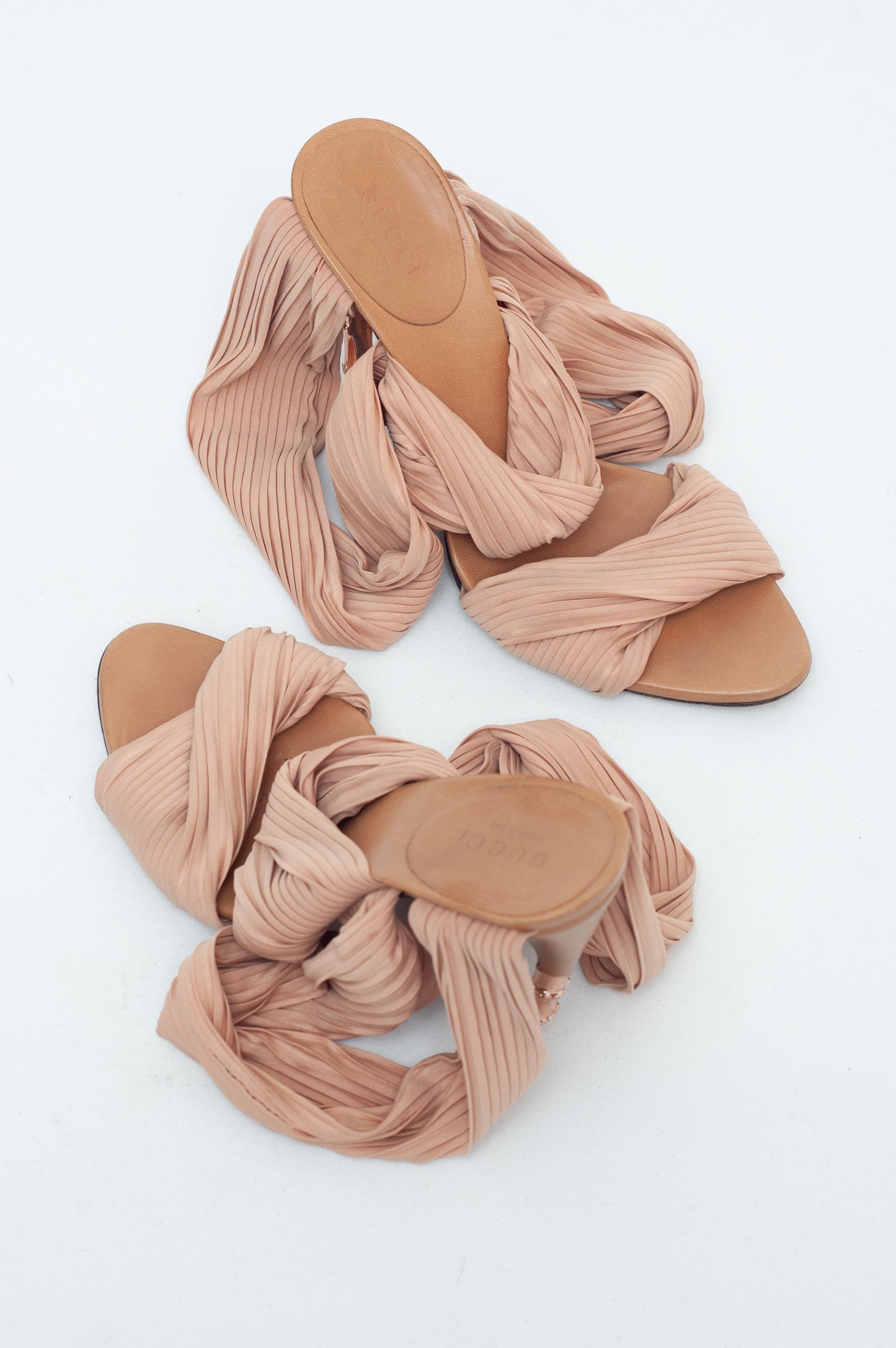 GUCCI SS 2004 SILK HEELS