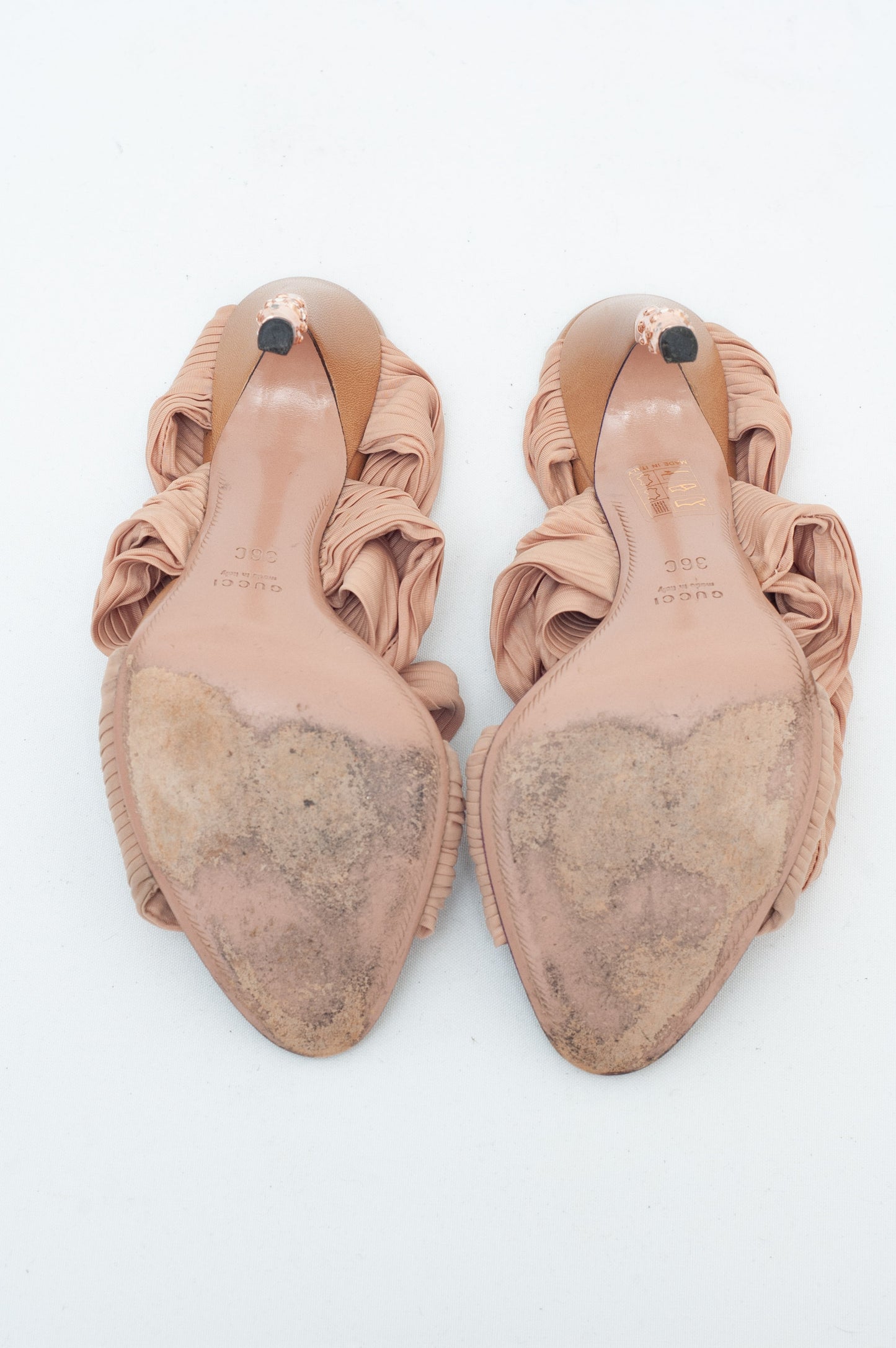 GUCCI SS 2004 SILK HEELS