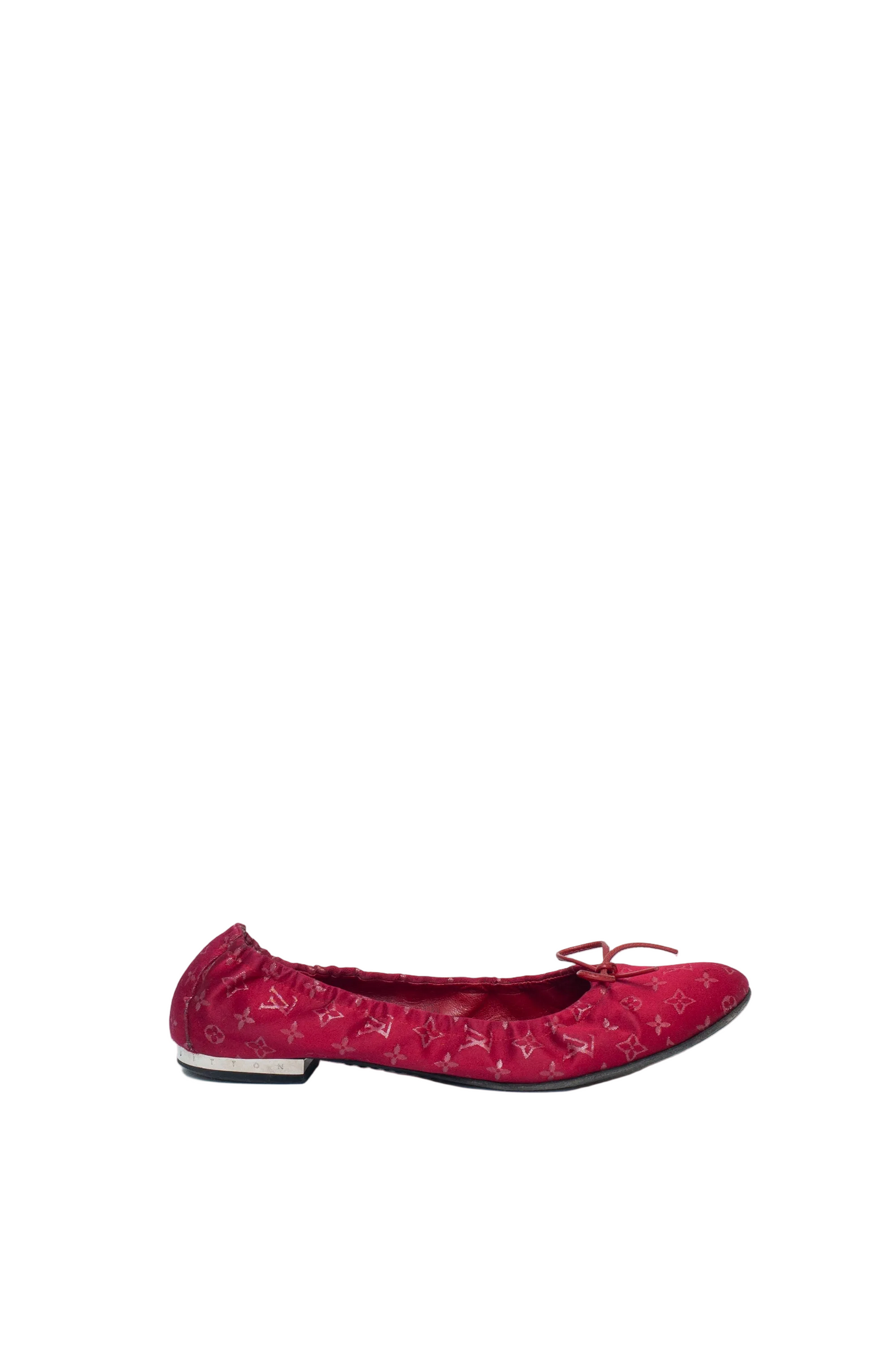 LOUIS VUITTON RED MONOGRAM BALLERINAS