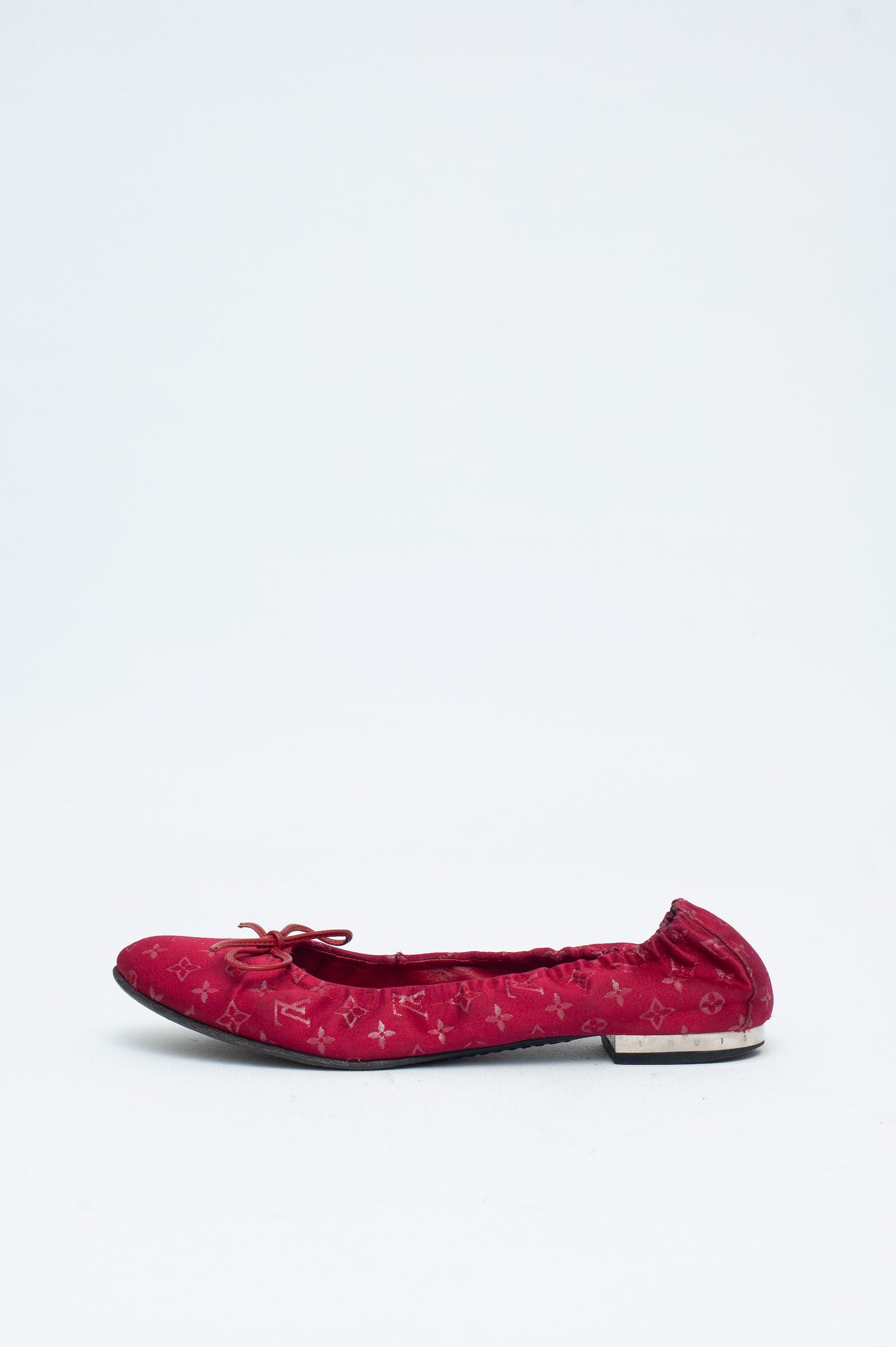 LOUIS VUITTON RED MONOGRAM BALLERINAS