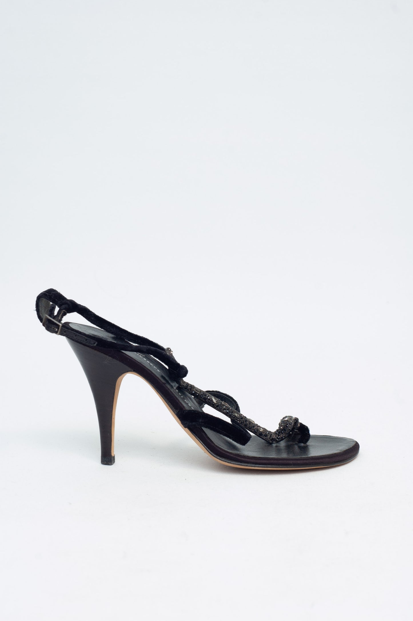 ZANOTTI VELVET HEELS