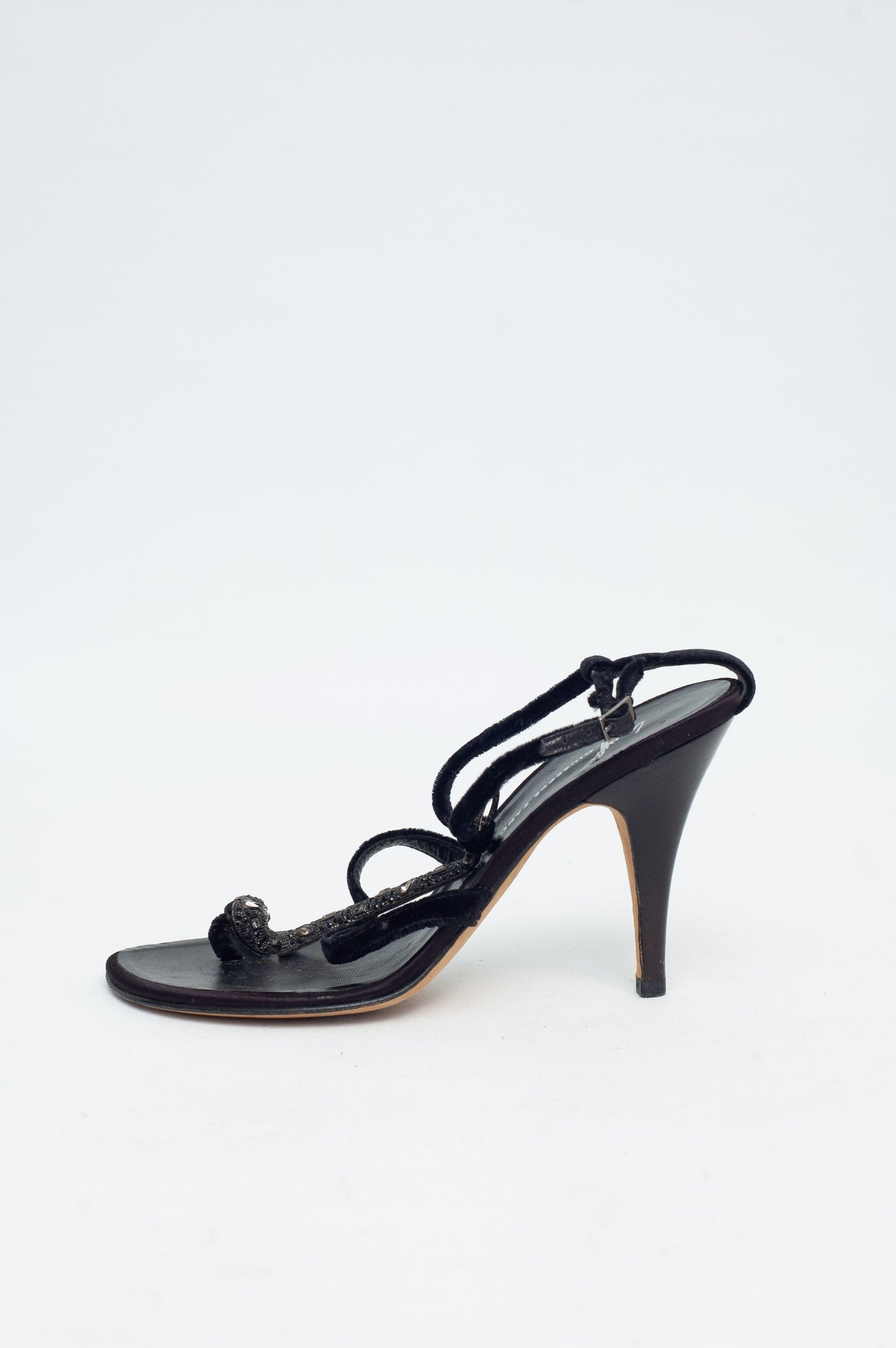 ZANOTTI VELVET HEELS