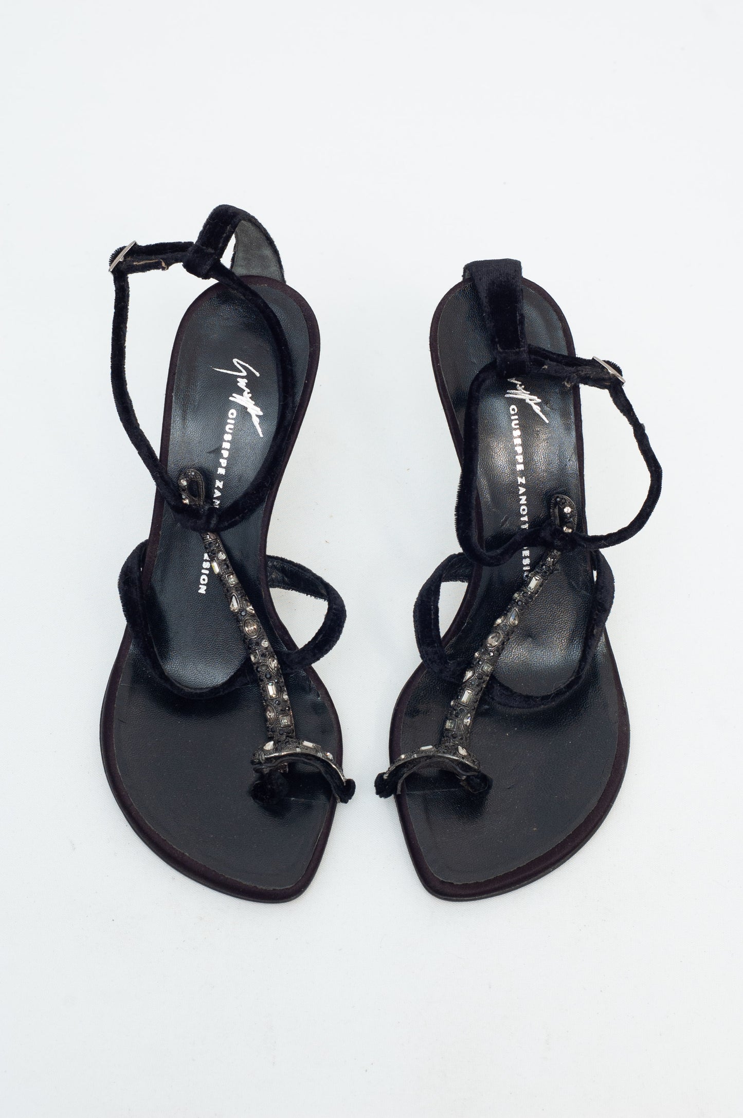 ZANOTTI VELVET HEELS
