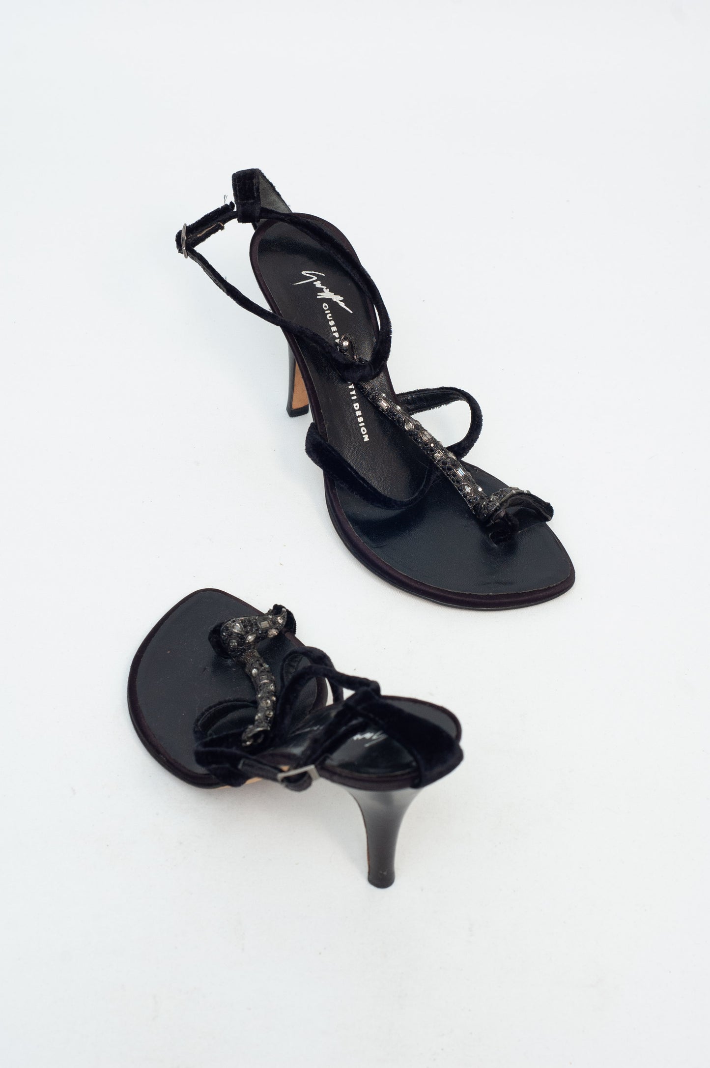 ZANOTTI VELVET HEELS