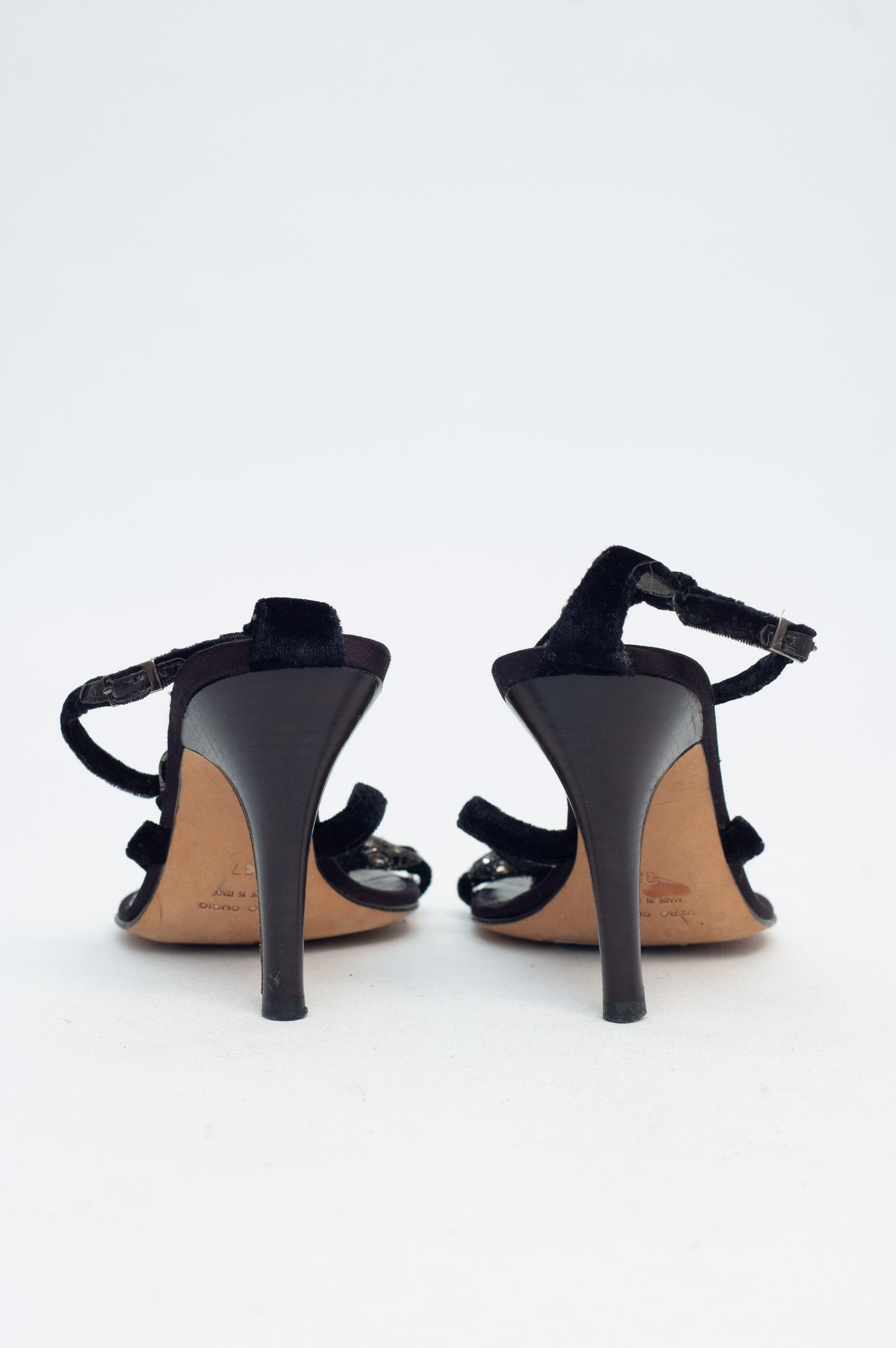 ZANOTTI VELVET HEELS