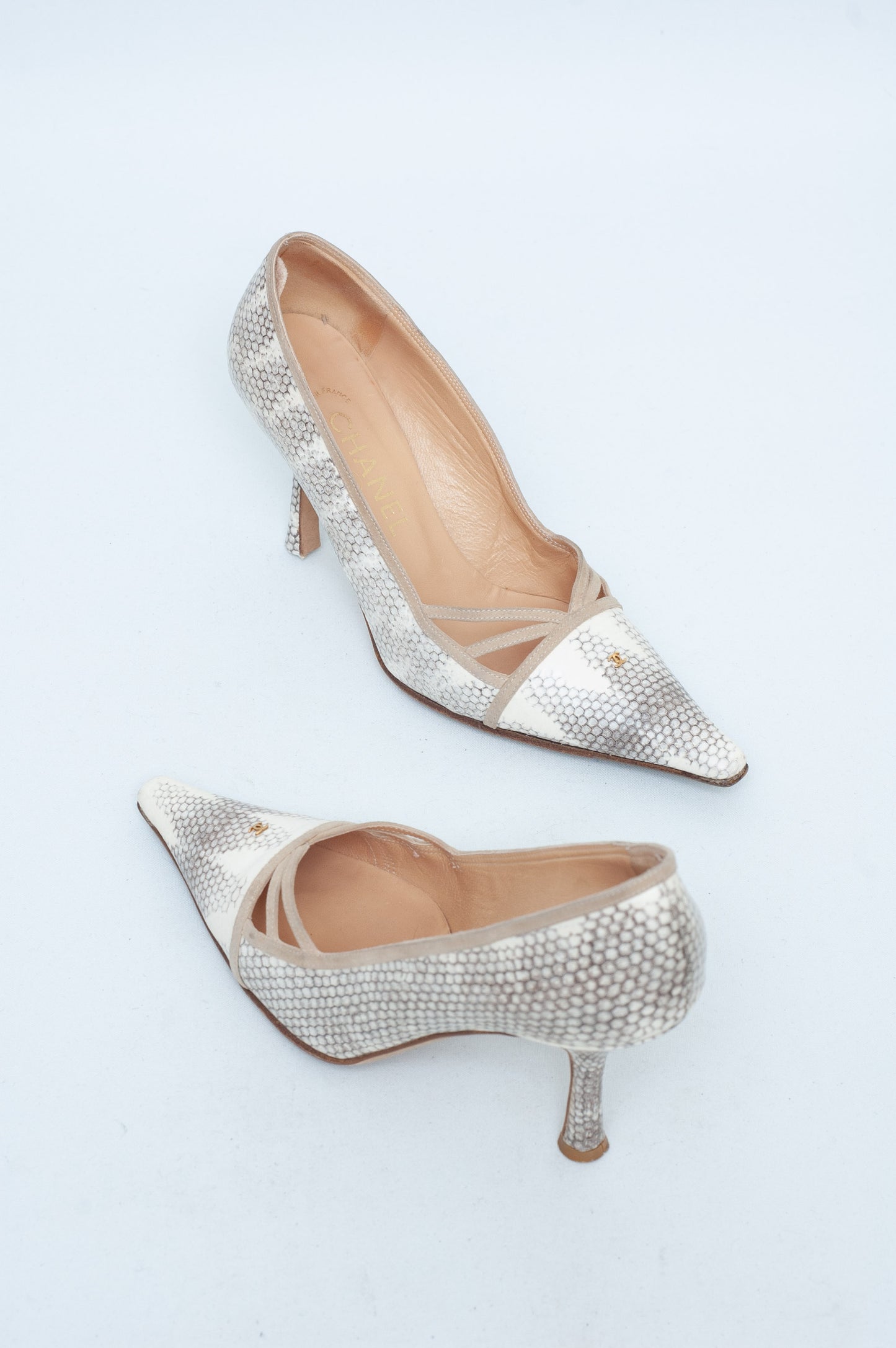 CHANEL LIZARD HEELS